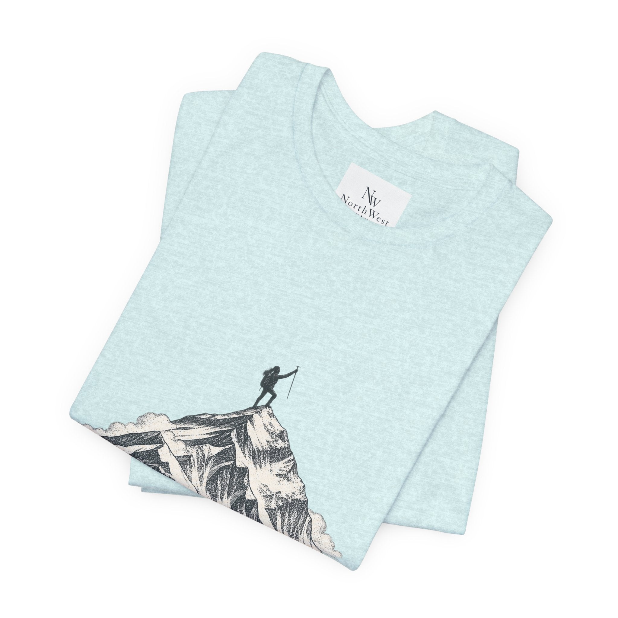Everest Climber Tee — "She Made It" Mountain Summit Shirt (8848.86m)