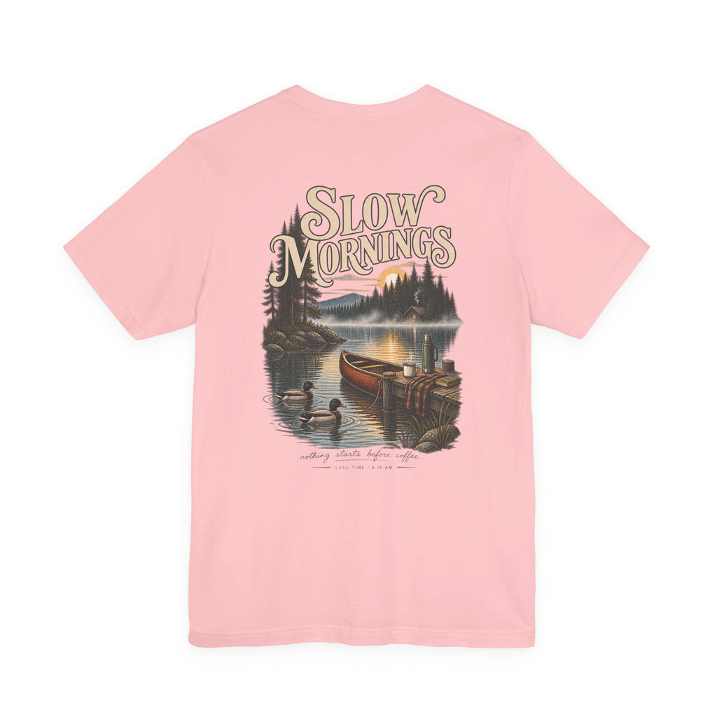 Slow Mornings Duck Tee — Cozy Cabin Nature Graphic T-Shirt