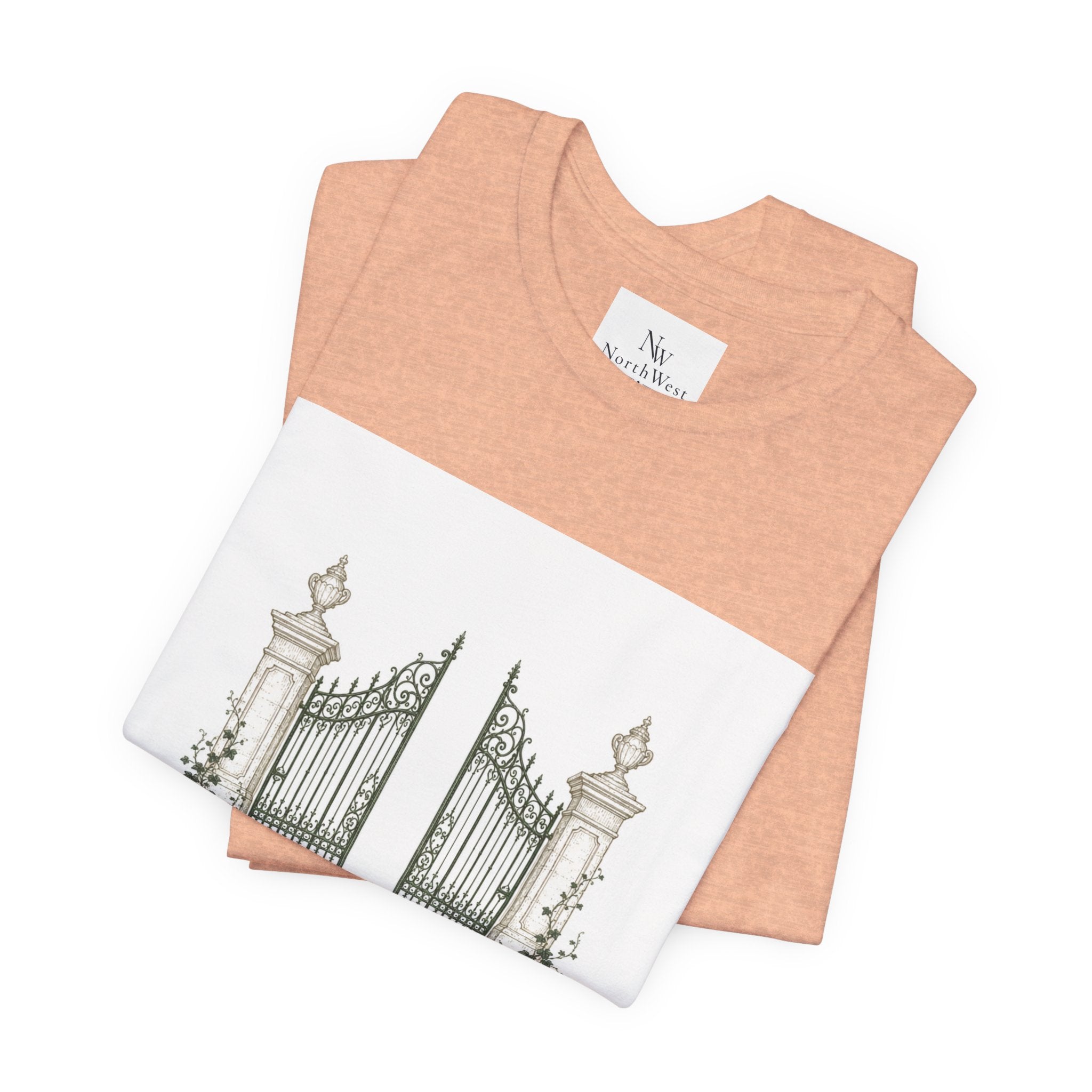 Private Grounds Tee — Vintage Garden Gate Graphic T‑Shirt