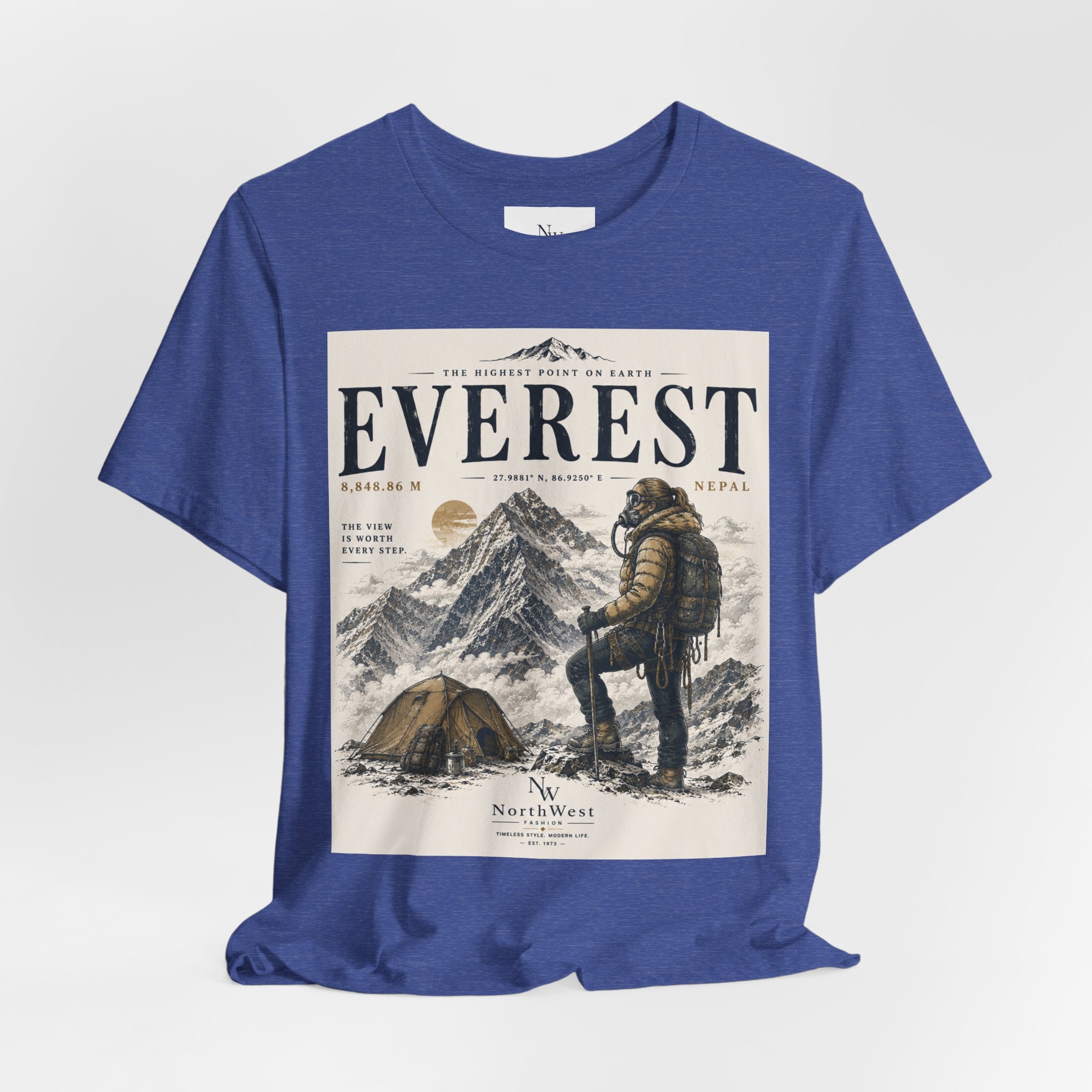 Everest Adventure Tee — Mountain Climber Vintage Graphic T‑Shirt