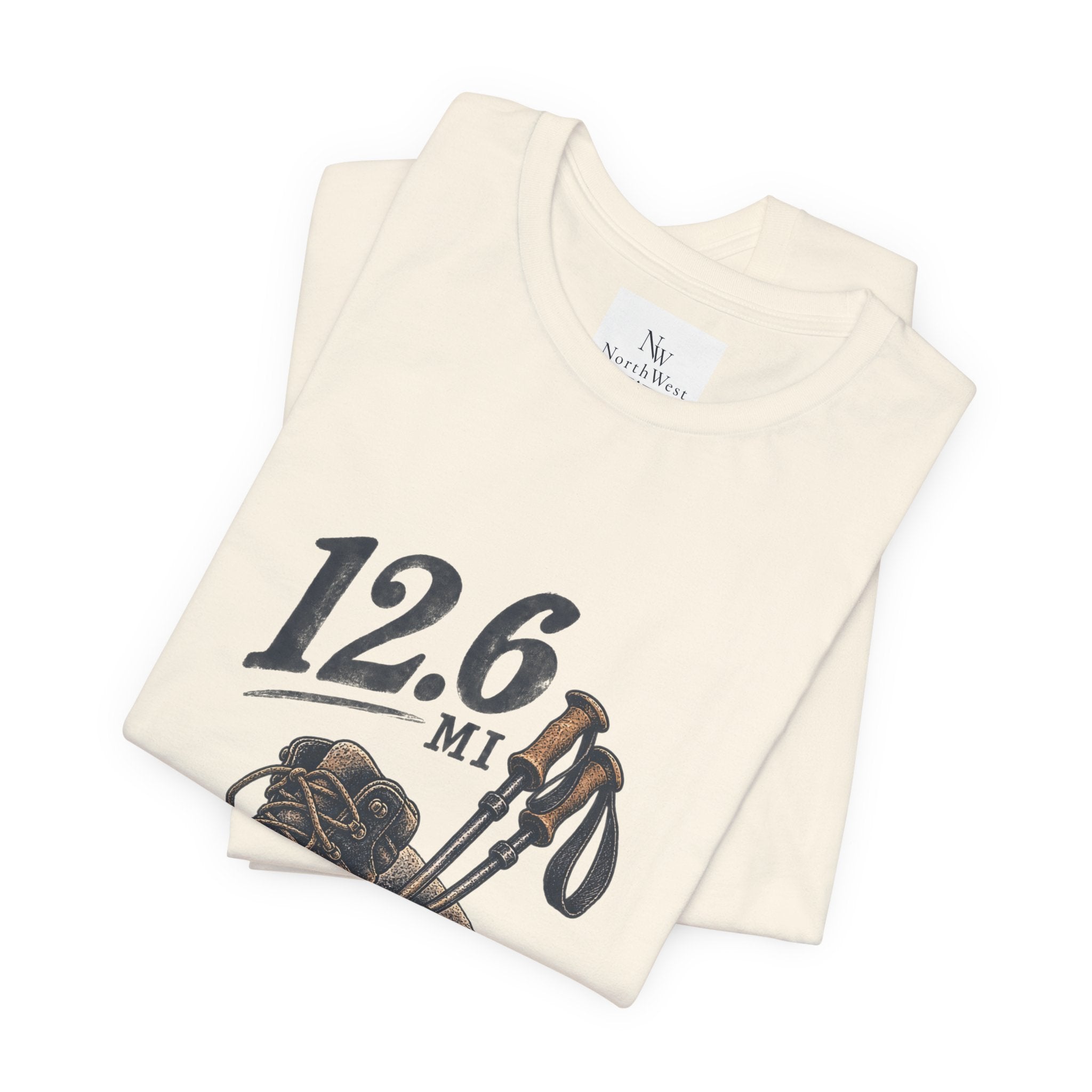 Hiking T-Shirt — “The Good Kind of Tired” 12.6 mi Adventure Tee