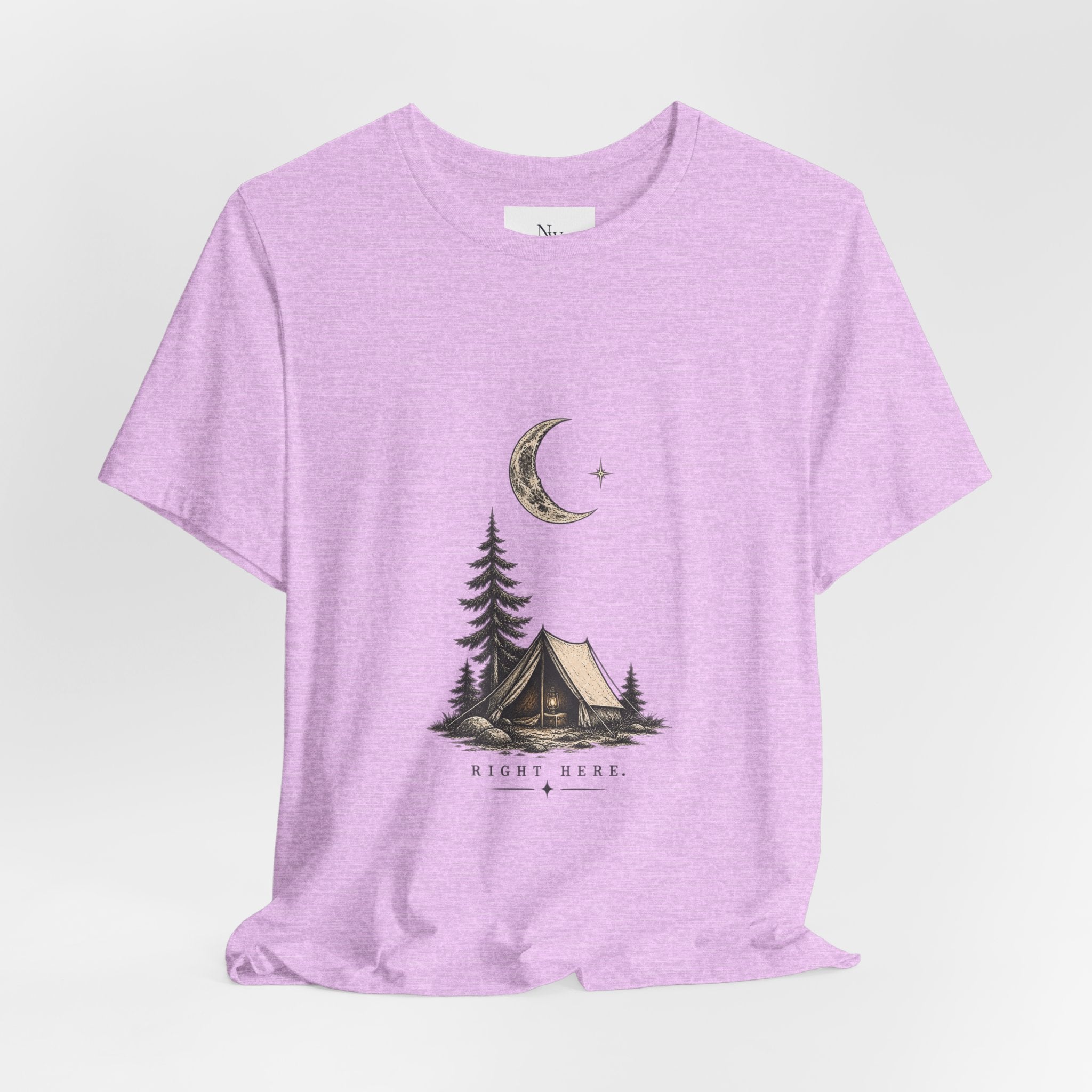 Campfire Adventure T-Shirt — “This Must Be The Place” Scenic Camping Tee