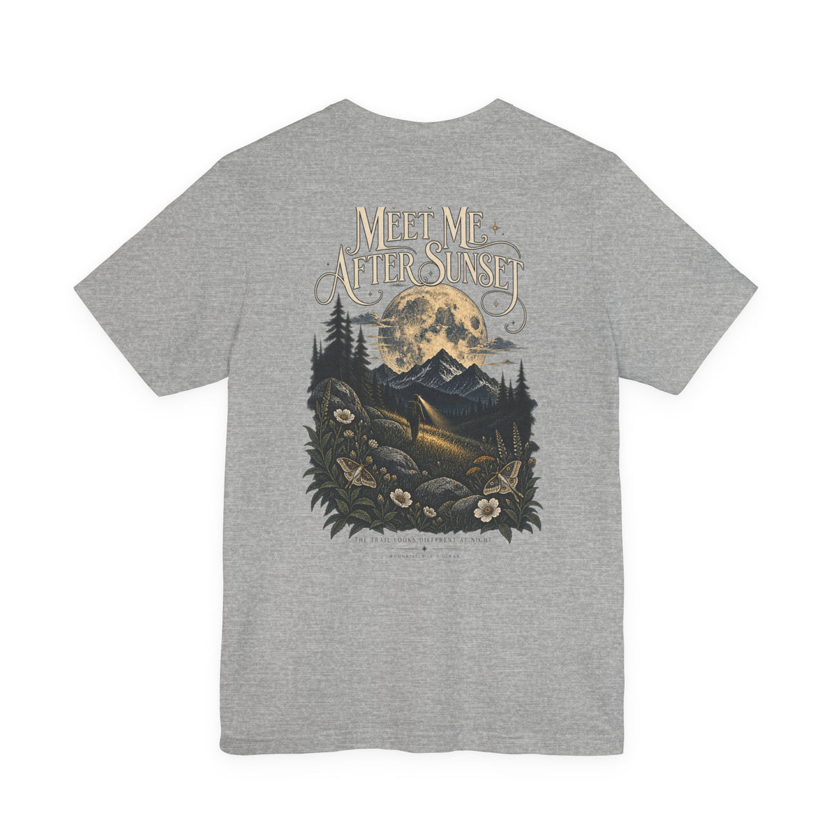 Meet Me After Sunset Tee — Vintage Moth & Moon Graphic T-Shirt