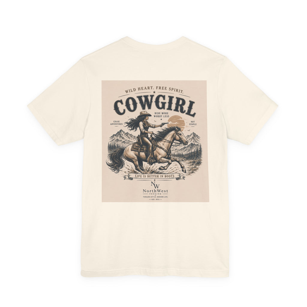 Cowgirl Riding Adventure Tee – Western Horseback Graphic T-Shirt