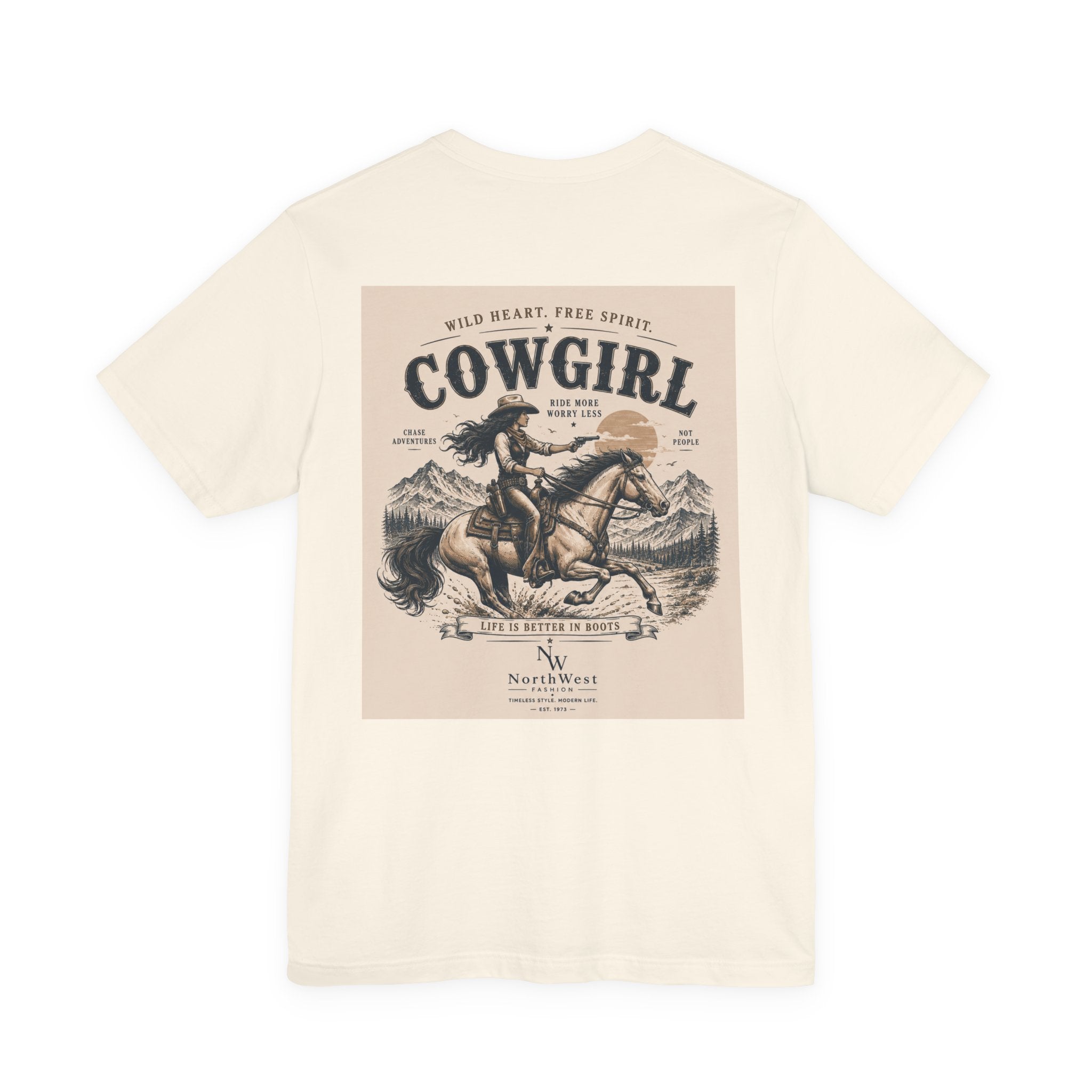 Cowgirl Riding Adventure Tee – Western Horseback Graphic T-Shirt