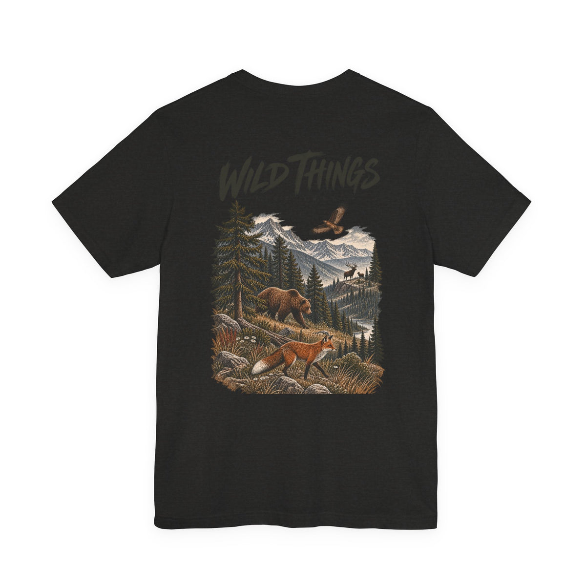 Wild Things Fox Tee — Woodland Nature Graphic T-Shirt