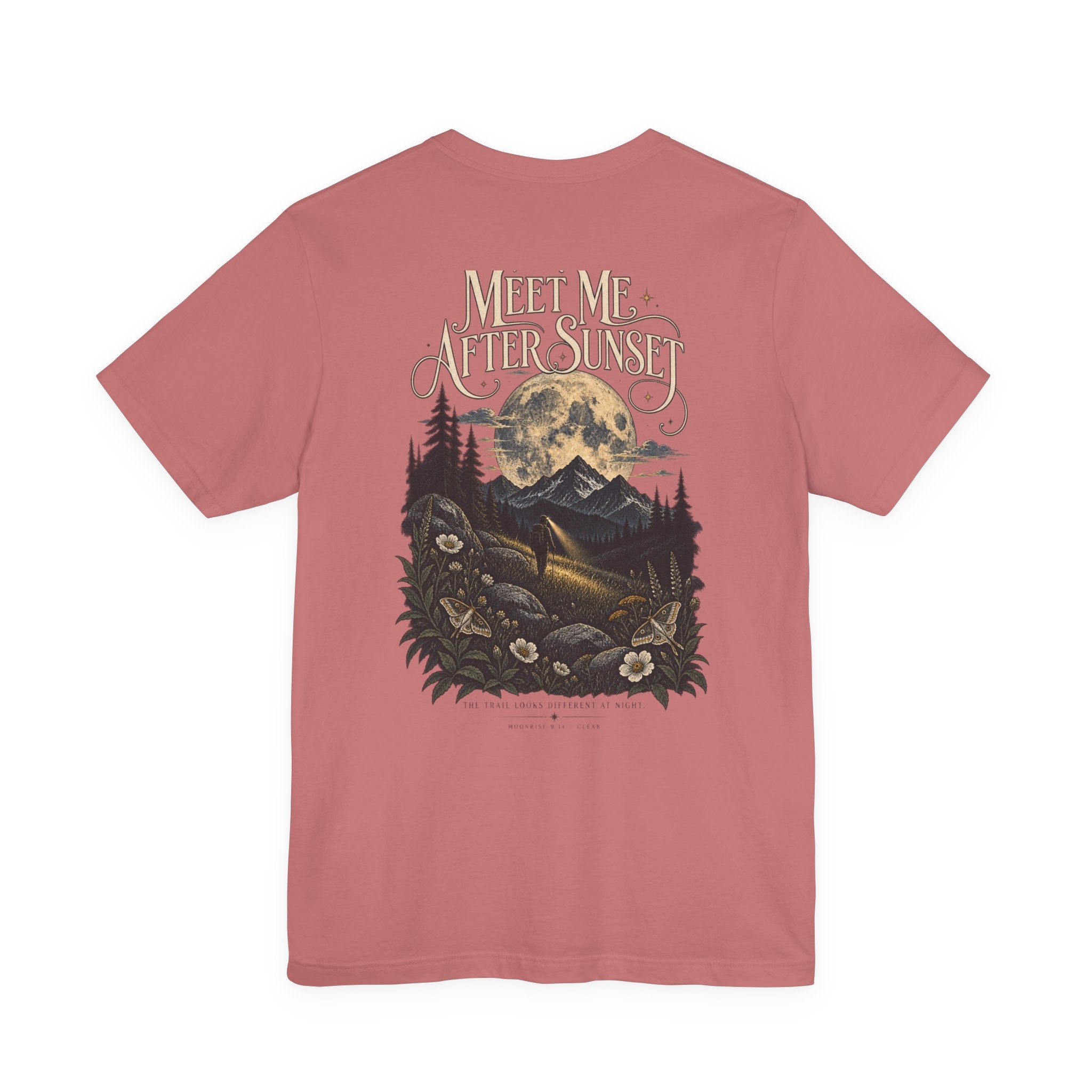 Meet Me After Sunset Tee — Vintage Moth & Moon Graphic T-Shirt