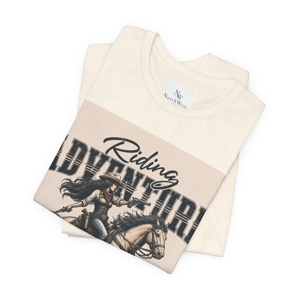Cowgirl Riding Adventure Tee – Western Horseback Graphic T-Shirt