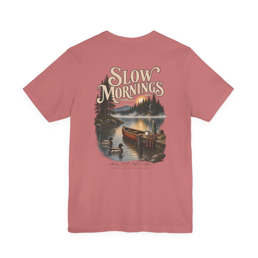 Slow Mornings Duck Tee — Cozy Cabin Nature Graphic T-Shirt