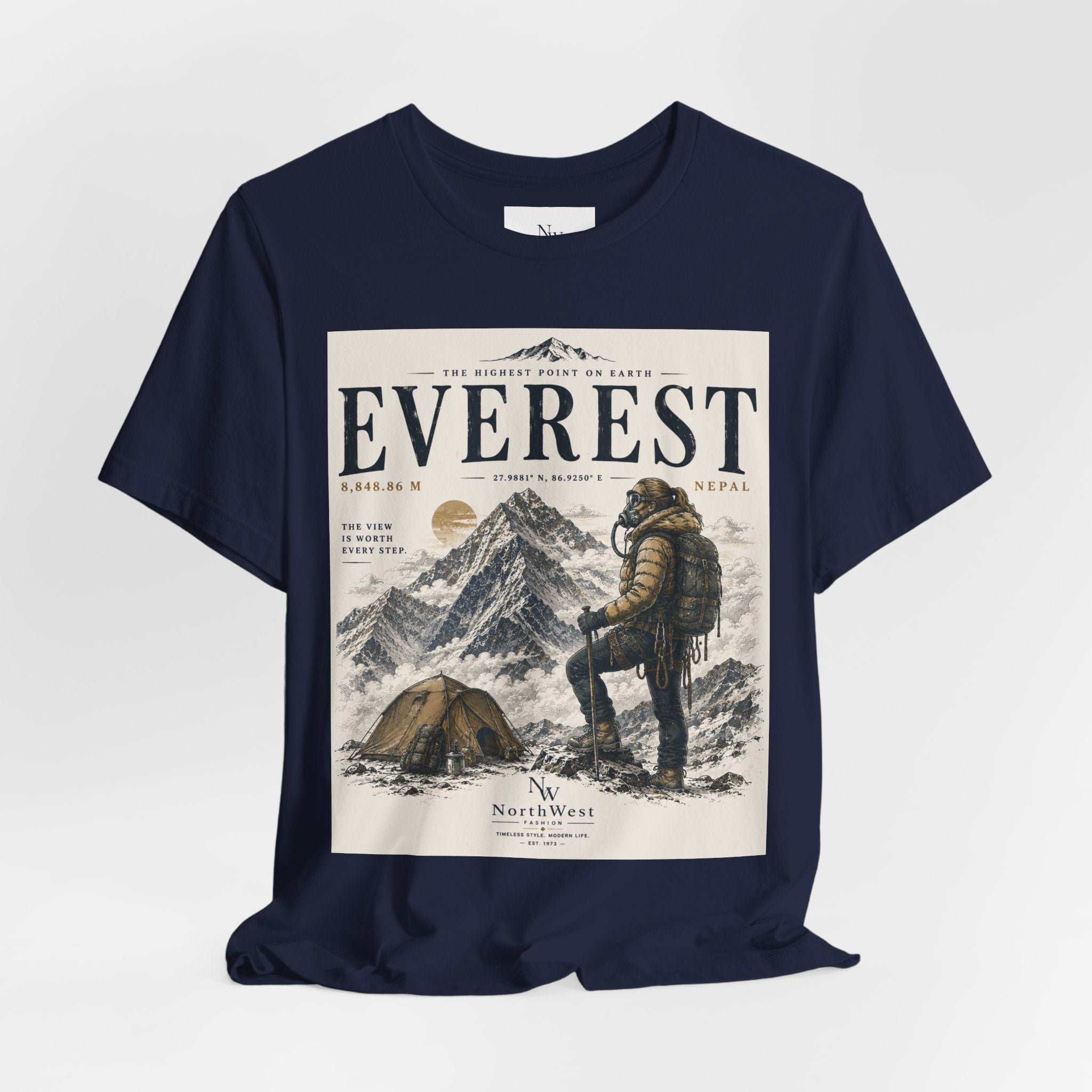 Everest Adventure Tee — Mountain Climber Vintage Graphic T‑Shirt