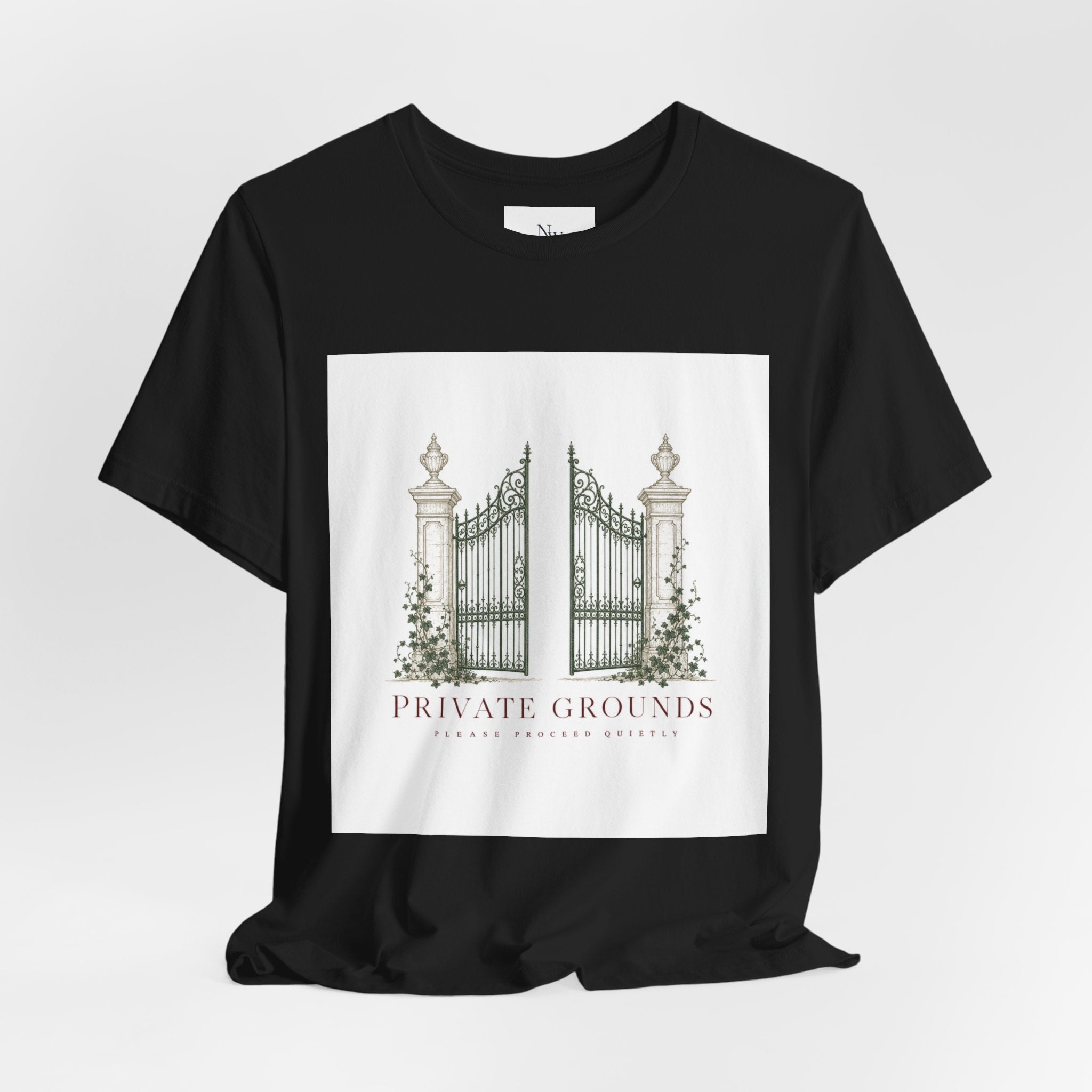 Private Grounds Tee — Vintage Garden Gate Graphic T‑Shirt
