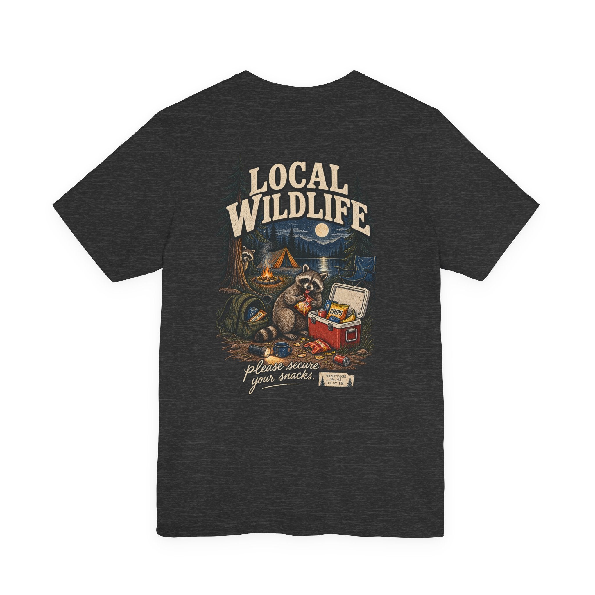 Local Wildlife Raccoon Camping Tee