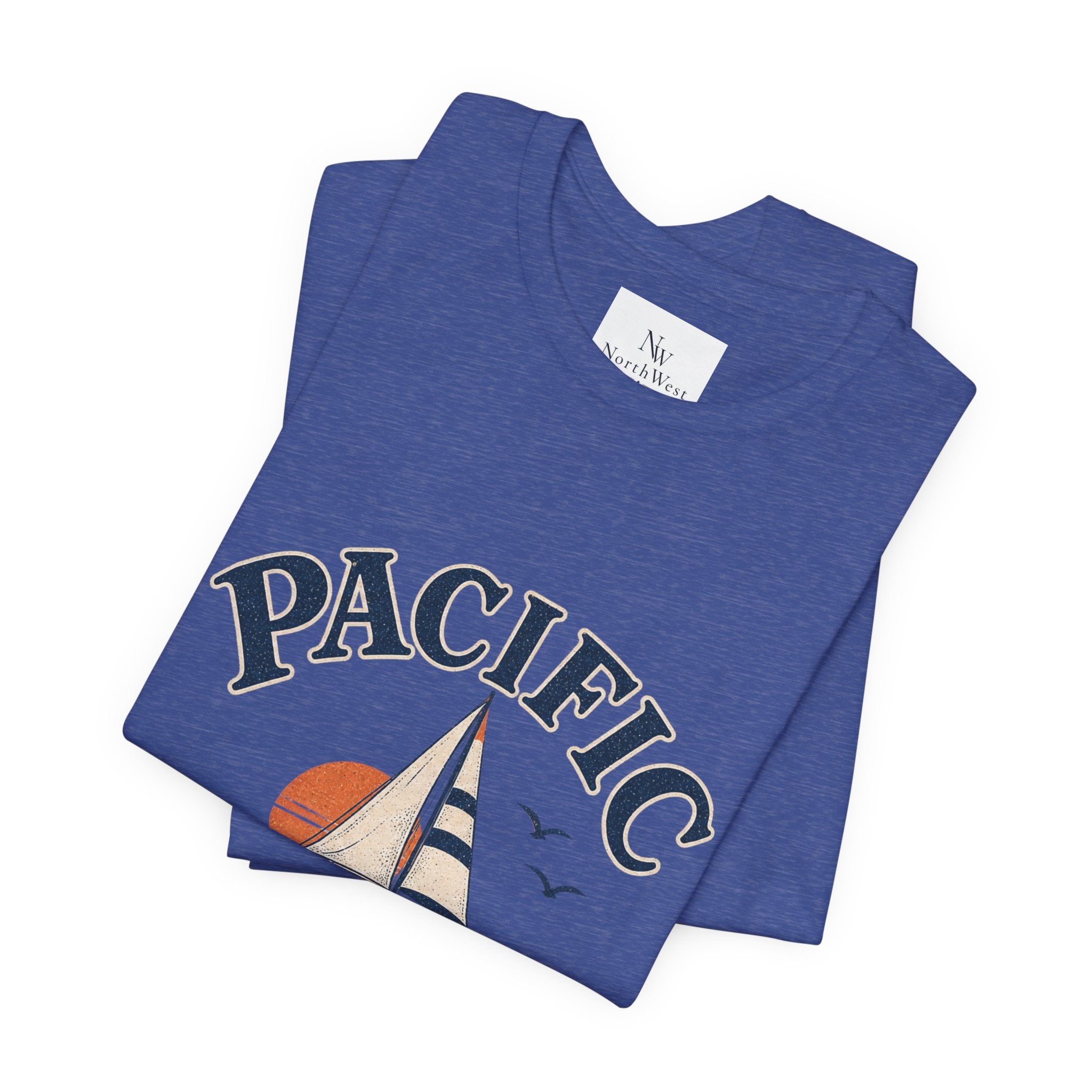 Pacific Social Sailboat Tee — Vintage Sunset Beach T-Shirt
