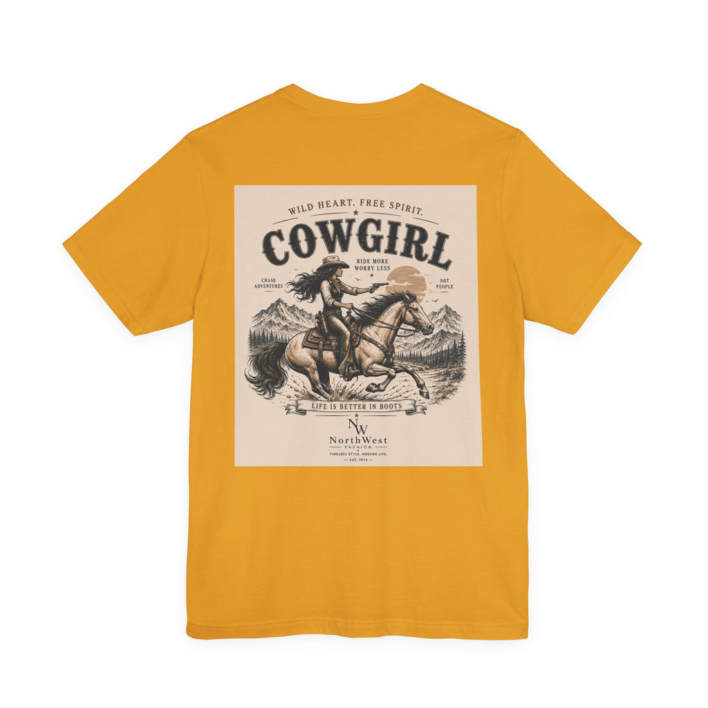 Cowgirl Riding Adventure Tee – Western Horseback Graphic T-Shirt