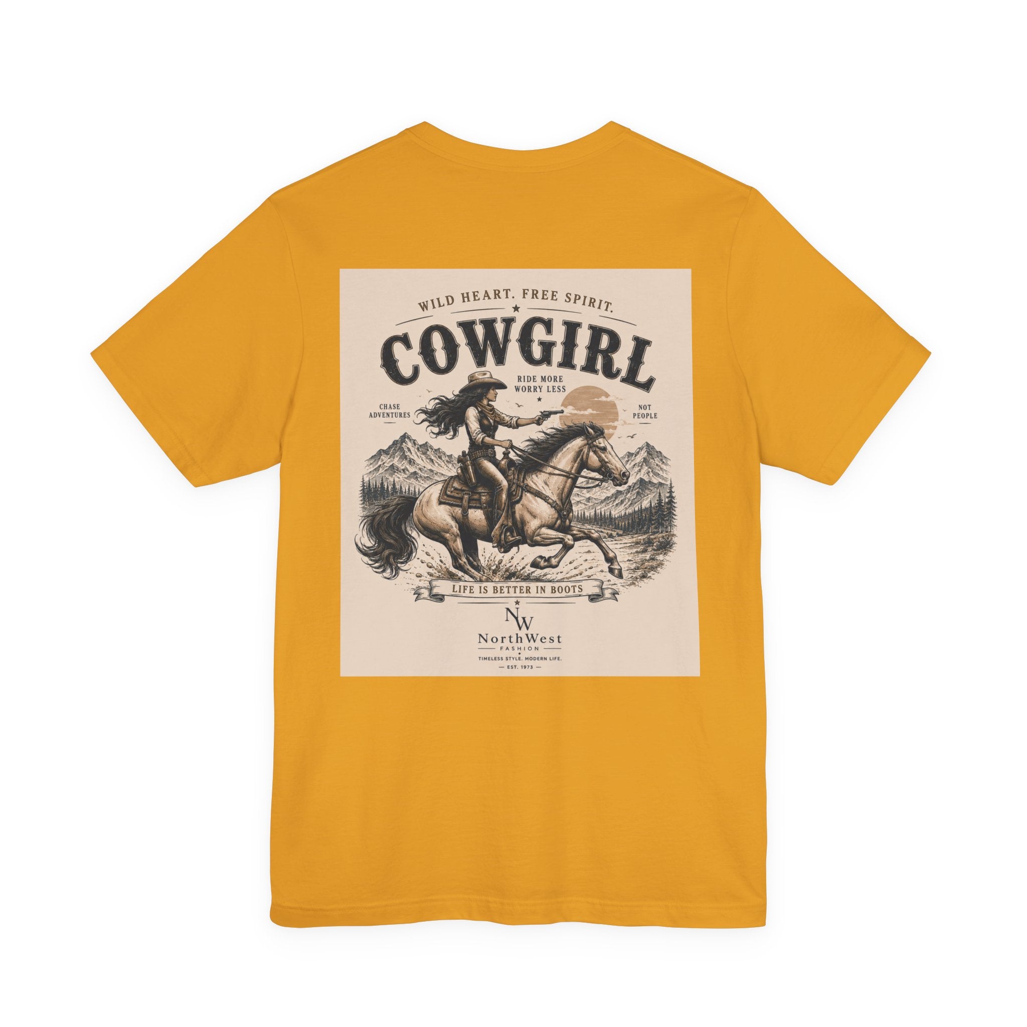 Cowgirl Riding Adventure Tee – Western Horseback Graphic T-Shirt