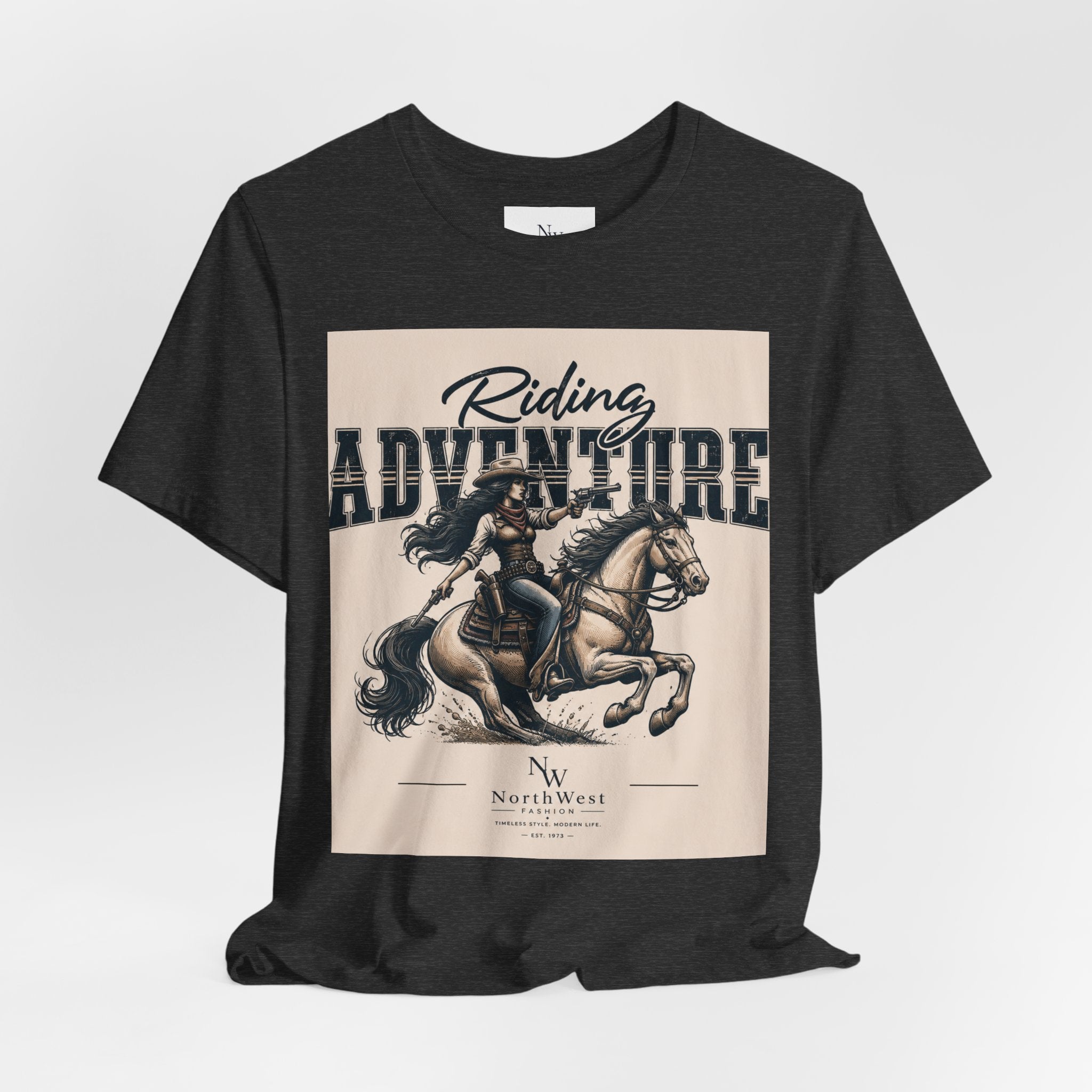 Cowgirl Riding Adventure Tee – Western Horseback Graphic T-Shirt