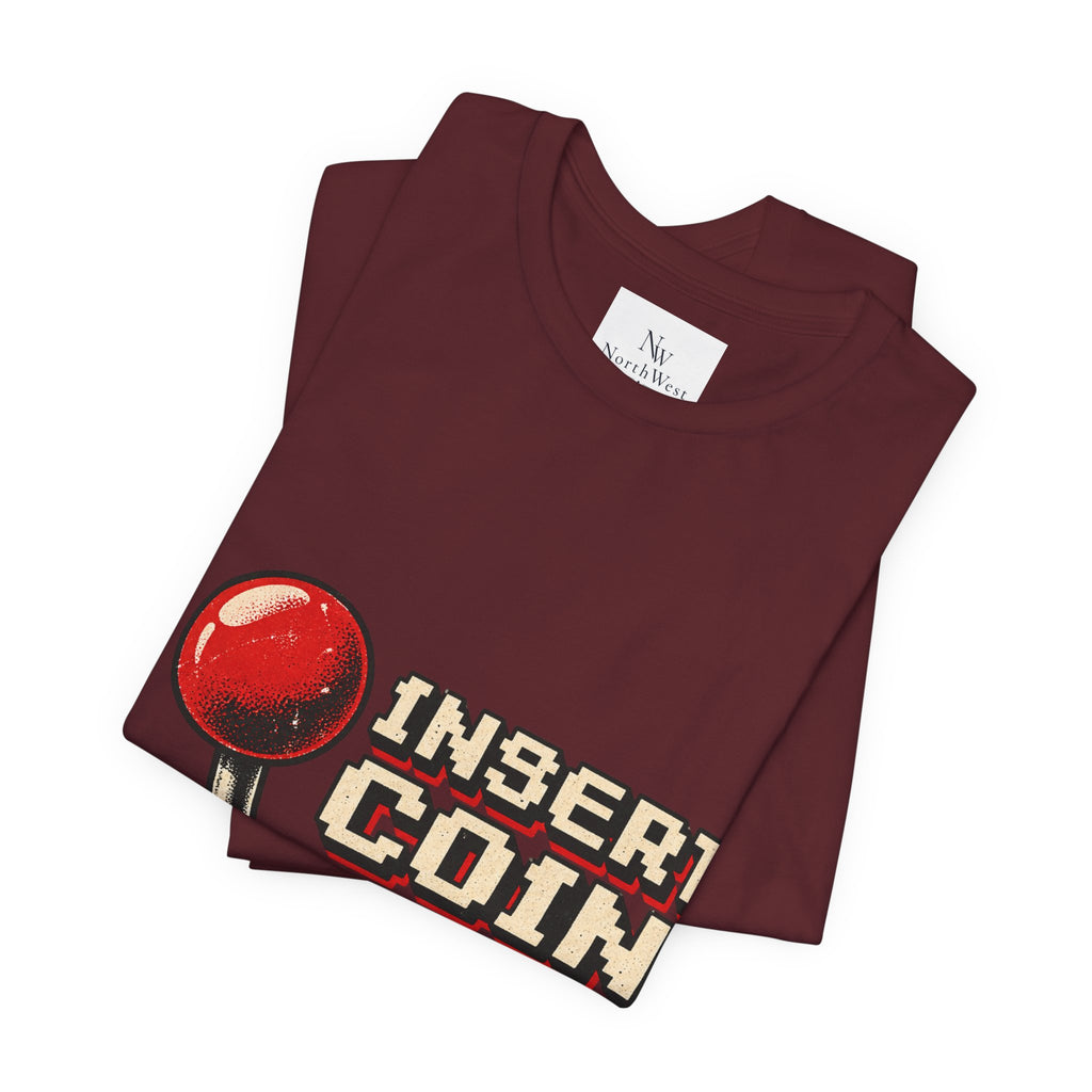 Insert Coin Arcade T‑Shirt — "One More Game" Retro Gaming Tee