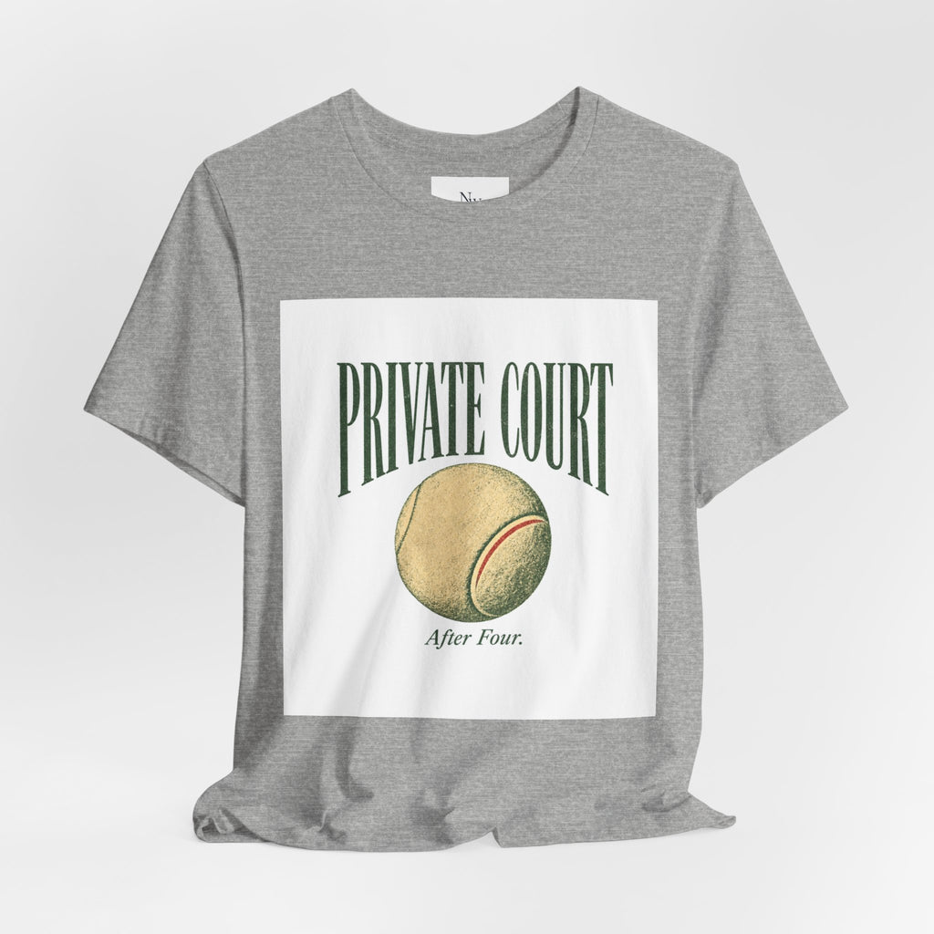 Private Court Tennis Tee — "After Four" Vintage Tennis Graphic T‑Shirt
