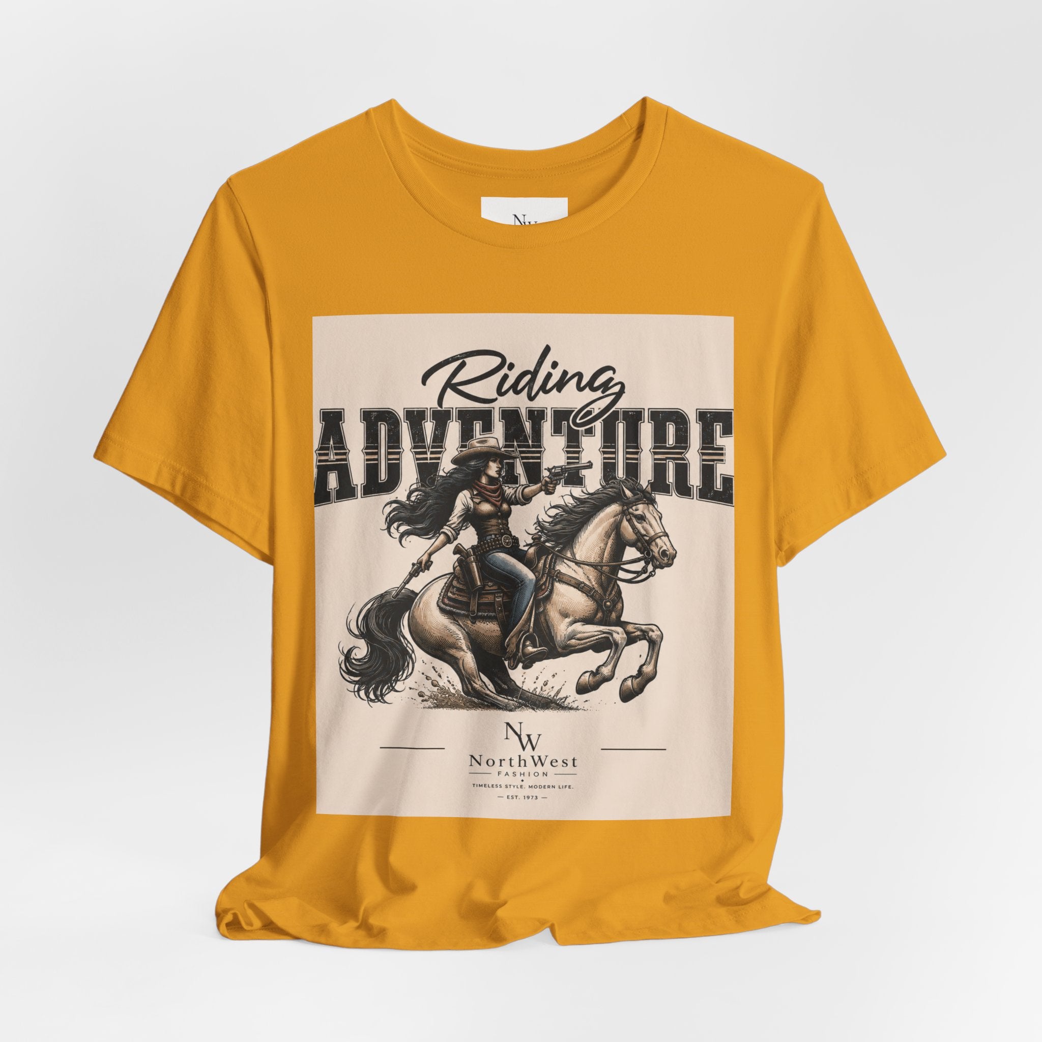 Cowgirl Riding Adventure Tee – Western Horseback Graphic T-Shirt
