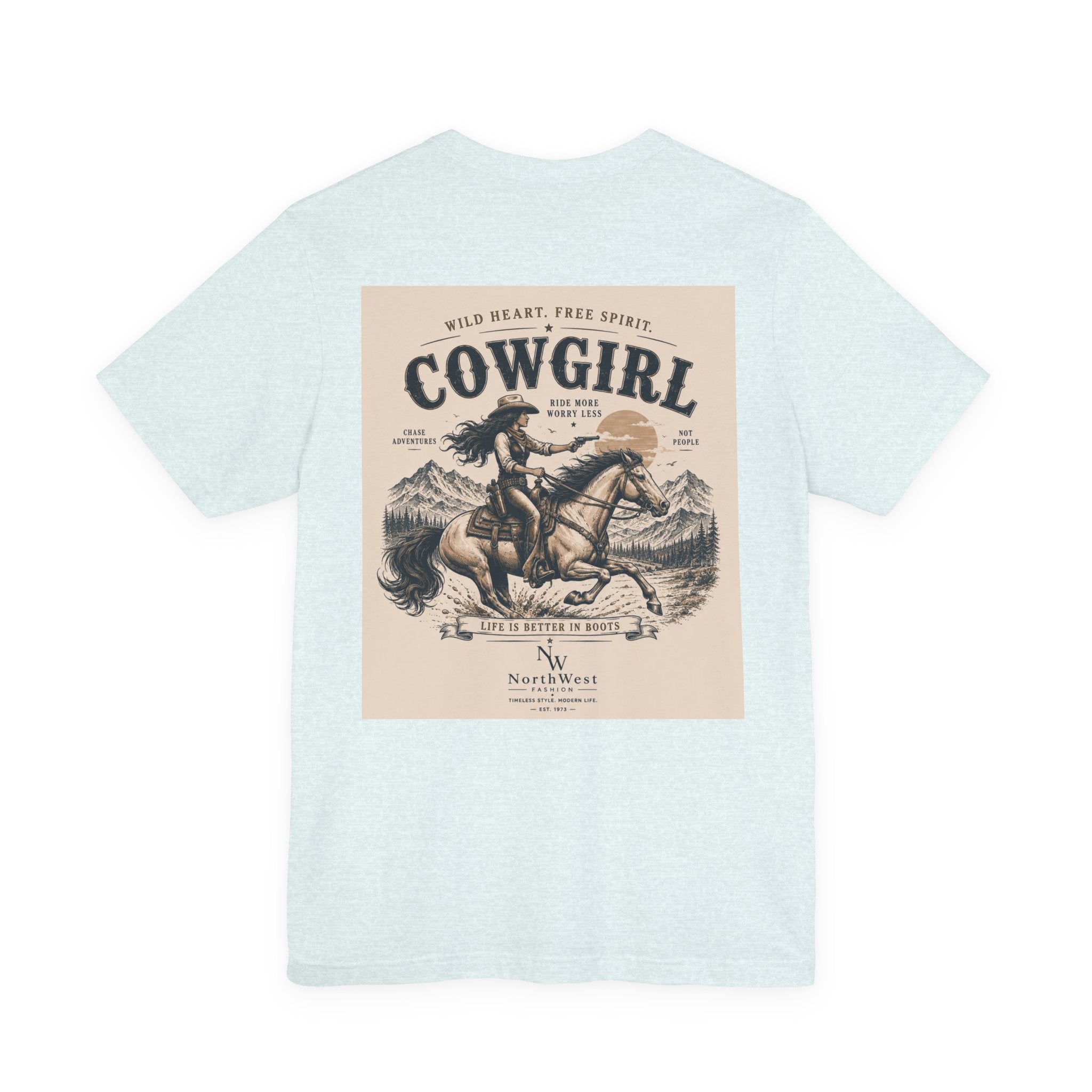Cowgirl Riding Adventure Tee – Western Horseback Graphic T-Shirt