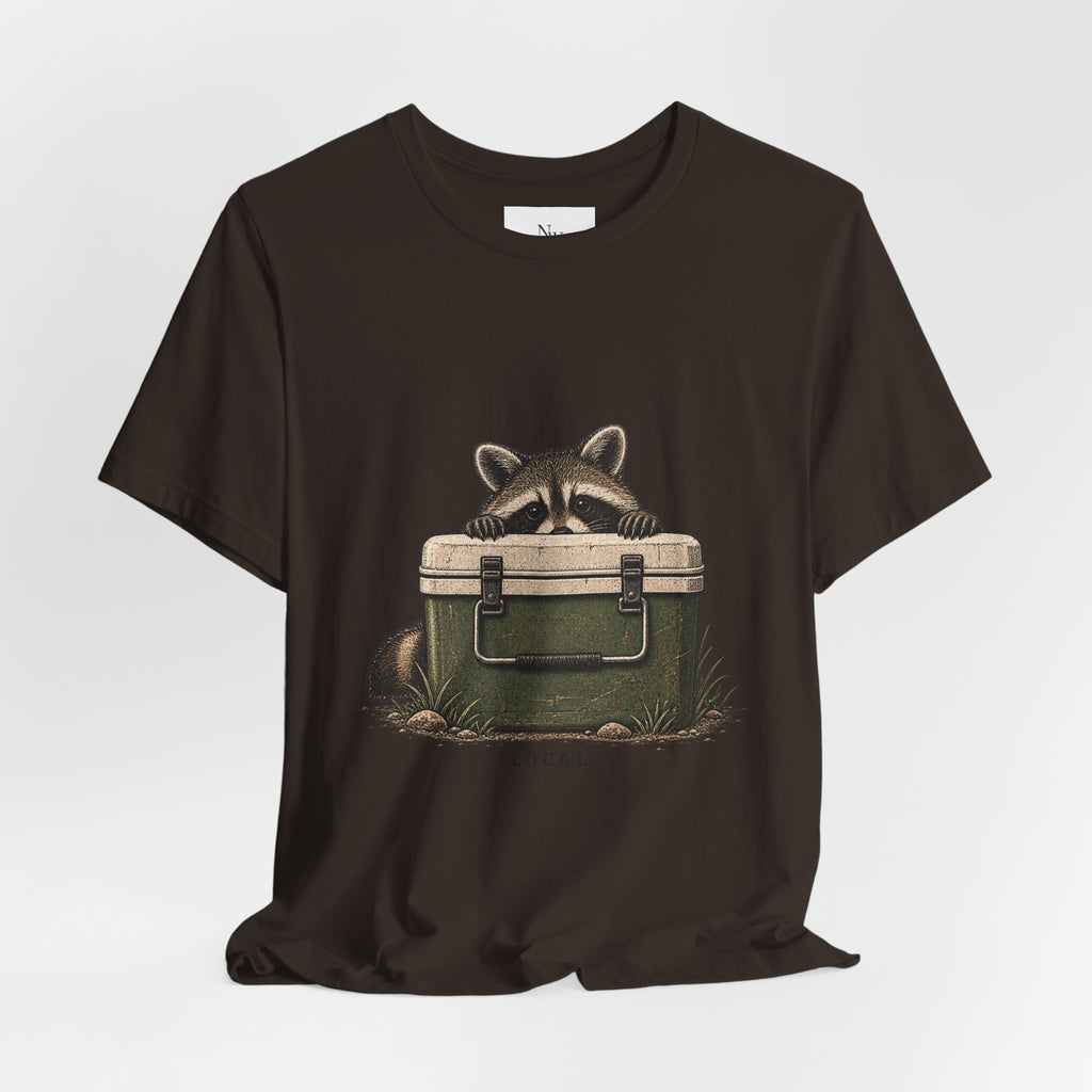 Local Wildlife Raccoon Camping Tee