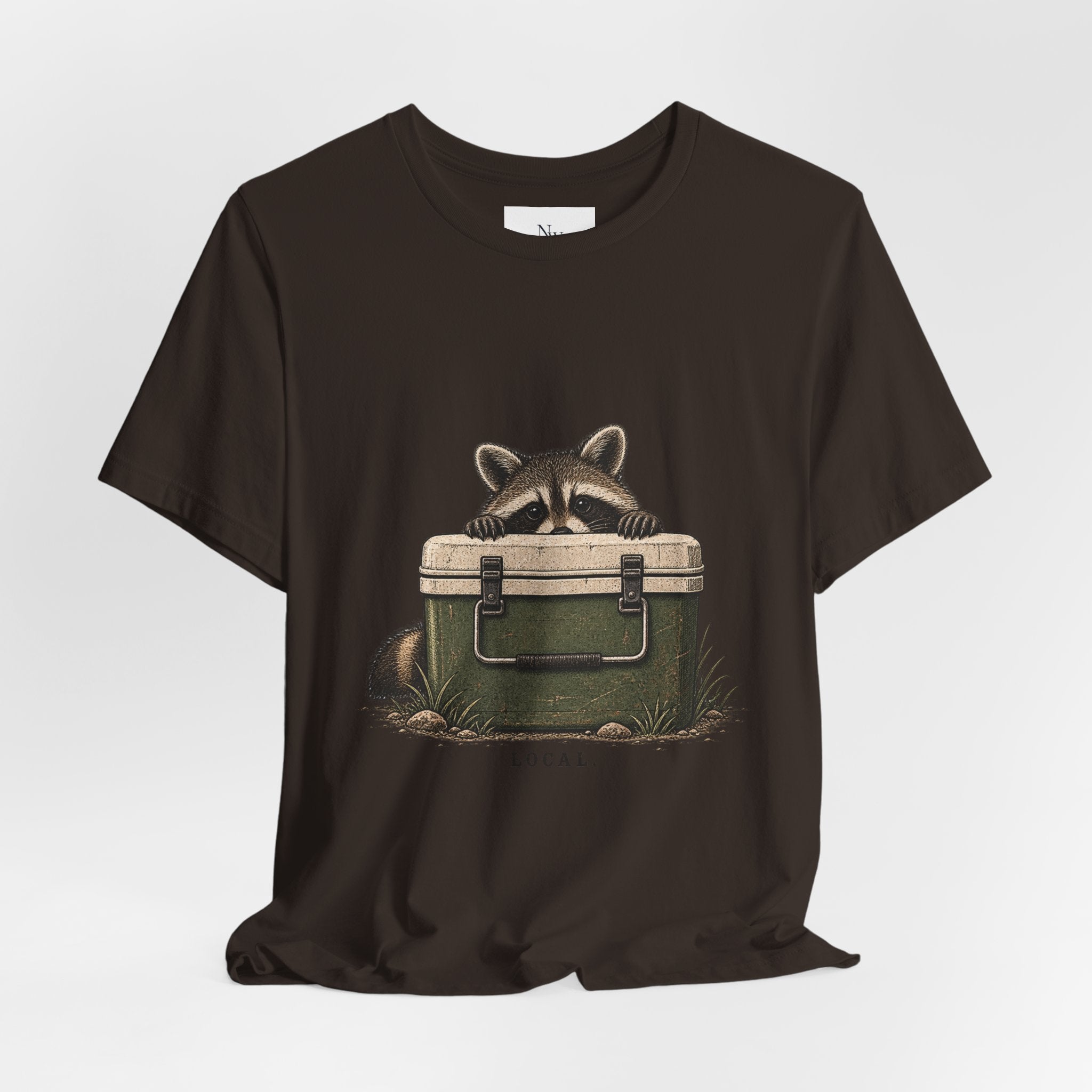 Local Wildlife Raccoon Camping Tee