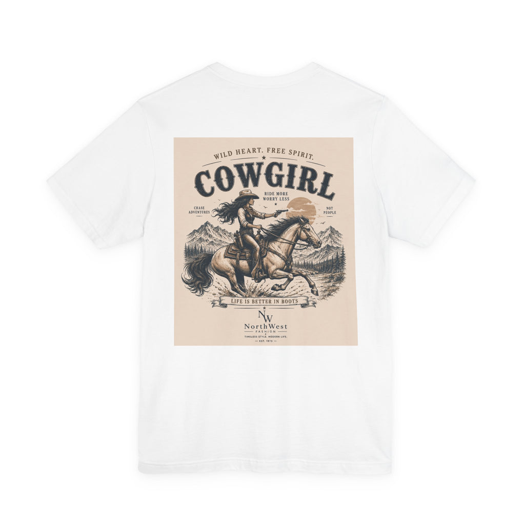 Cowgirl Riding Adventure Tee – Western Horseback Graphic T-Shirt