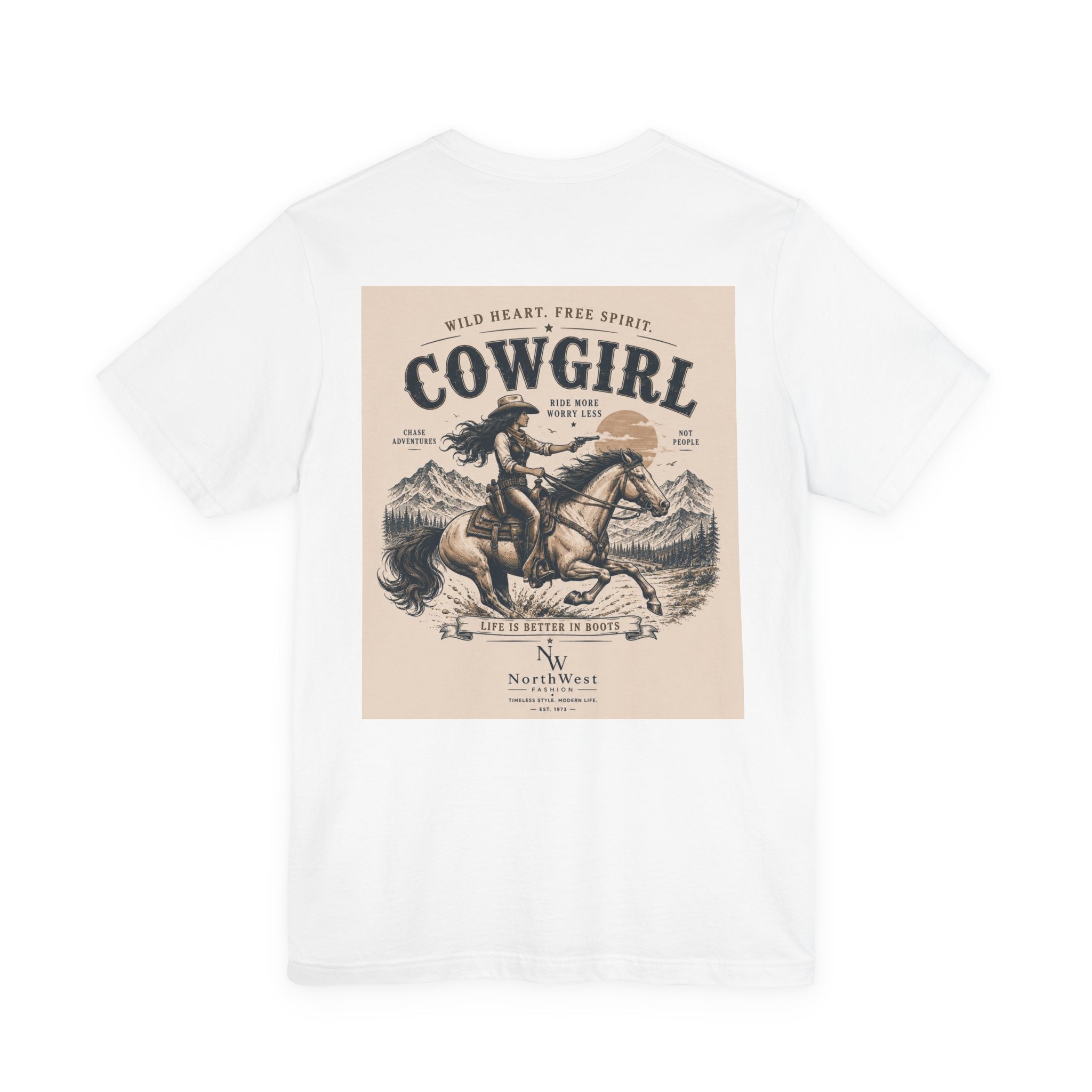 Cowgirl Riding Adventure Tee – Western Horseback Graphic T-Shirt