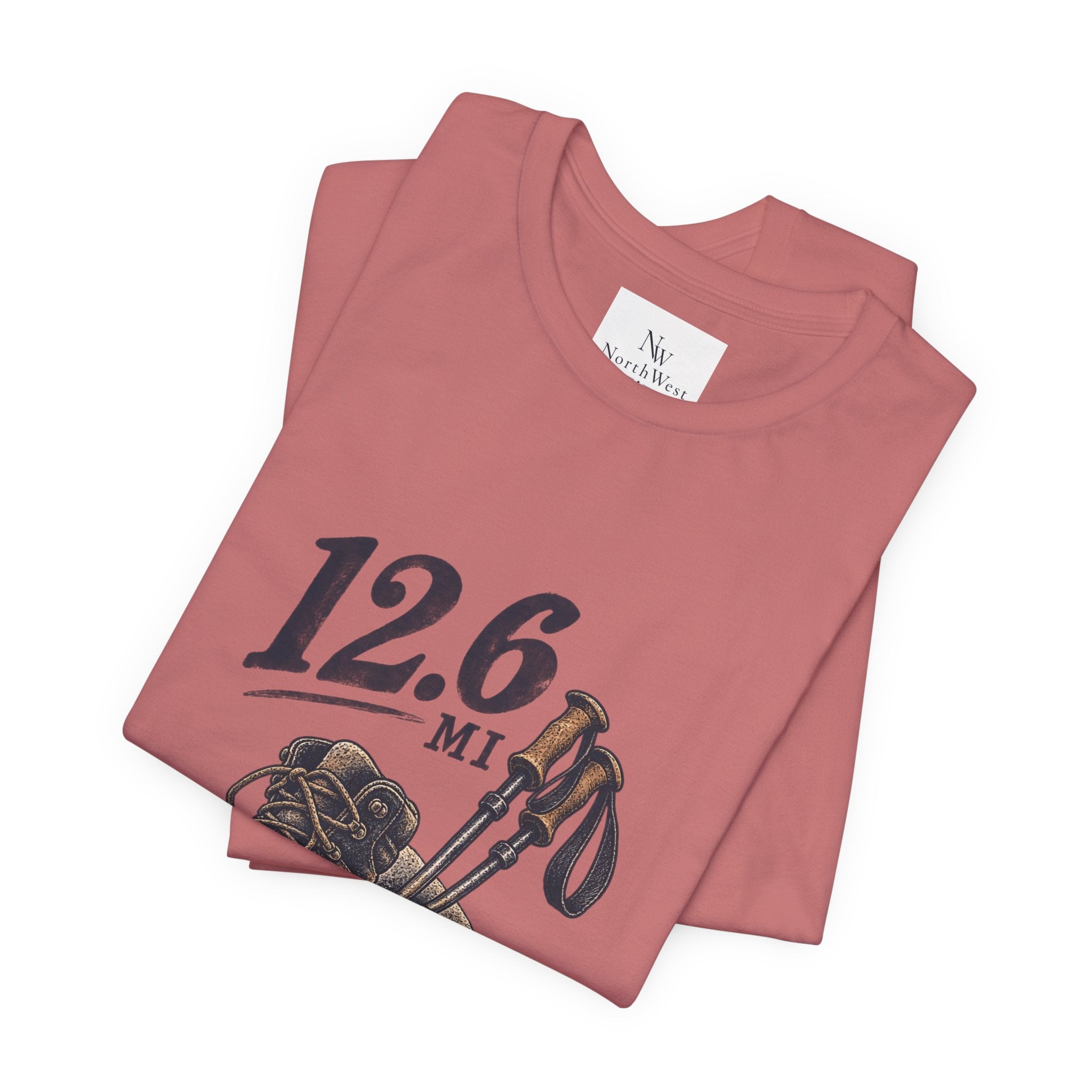 Hiking T-Shirt — “The Good Kind of Tired” 12.6 mi Adventure Tee