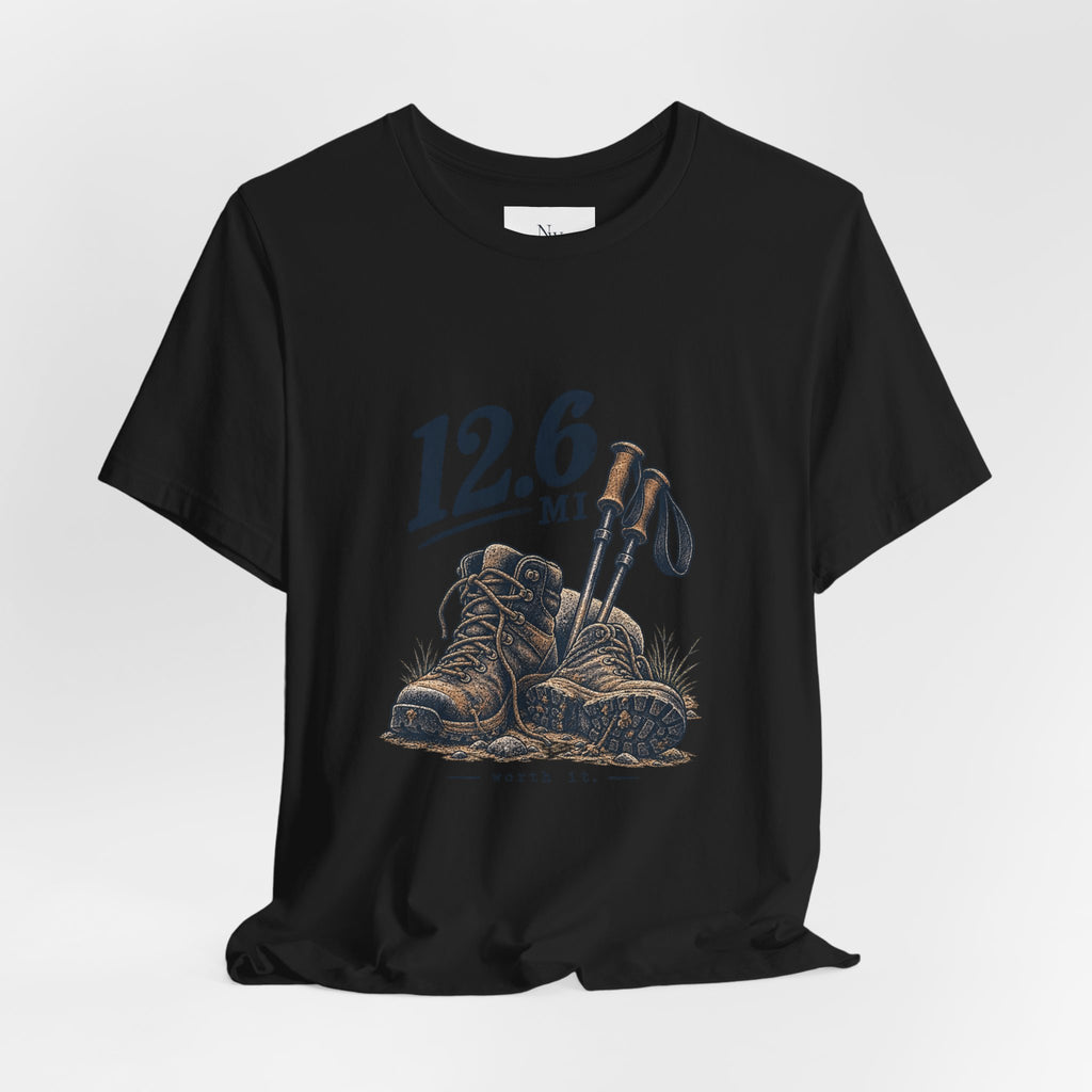 Hiking T-Shirt — “The Good Kind of Tired” 12.6 mi Adventure Tee