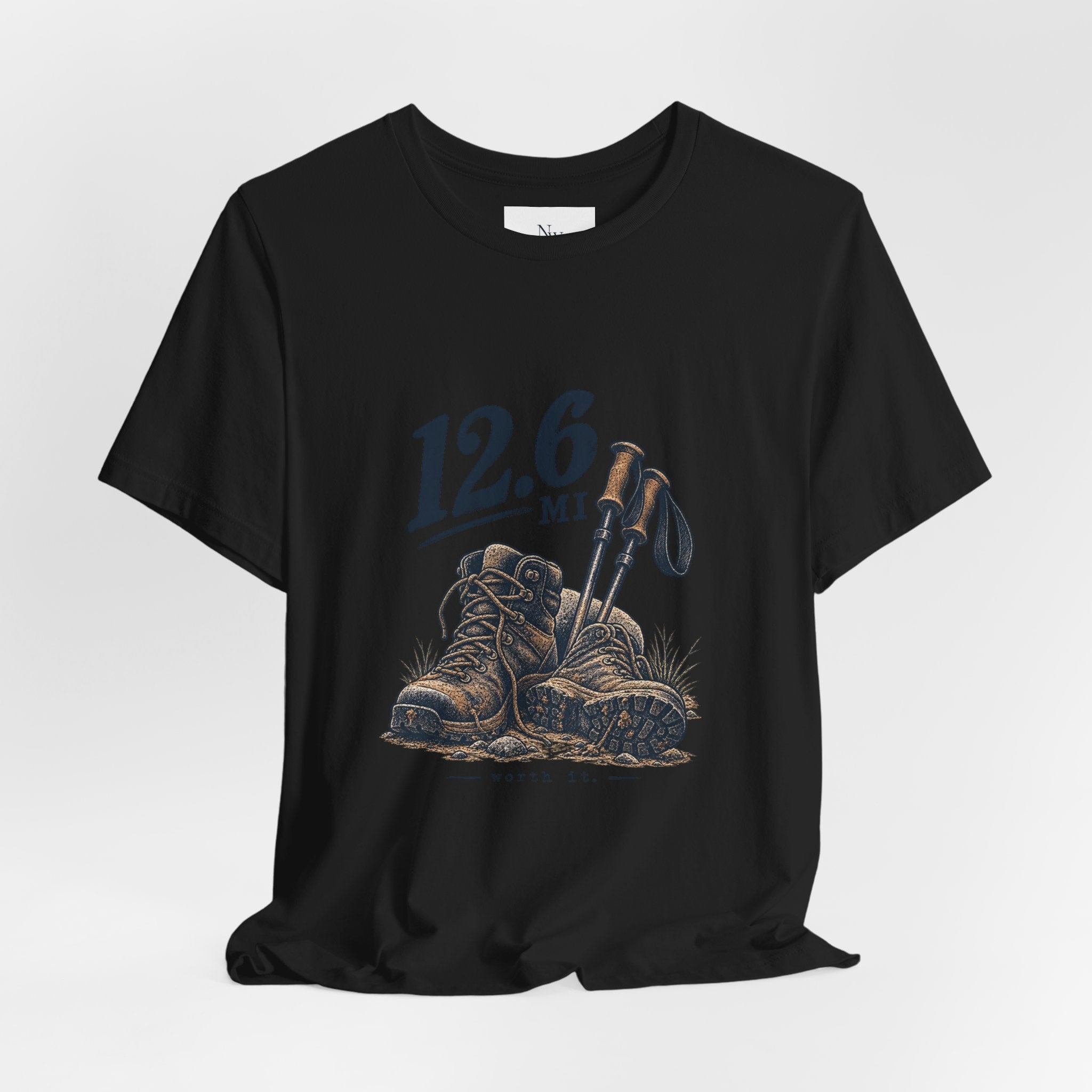 Hiking T-Shirt — “The Good Kind of Tired” 12.6 mi Adventure Tee