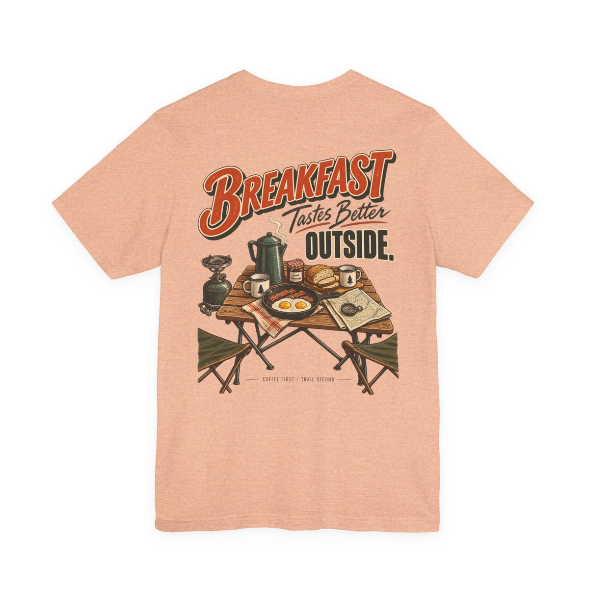 Camp Cook T‑Shirt — “Breakfast Tastes Better Outside” Camping Tee
