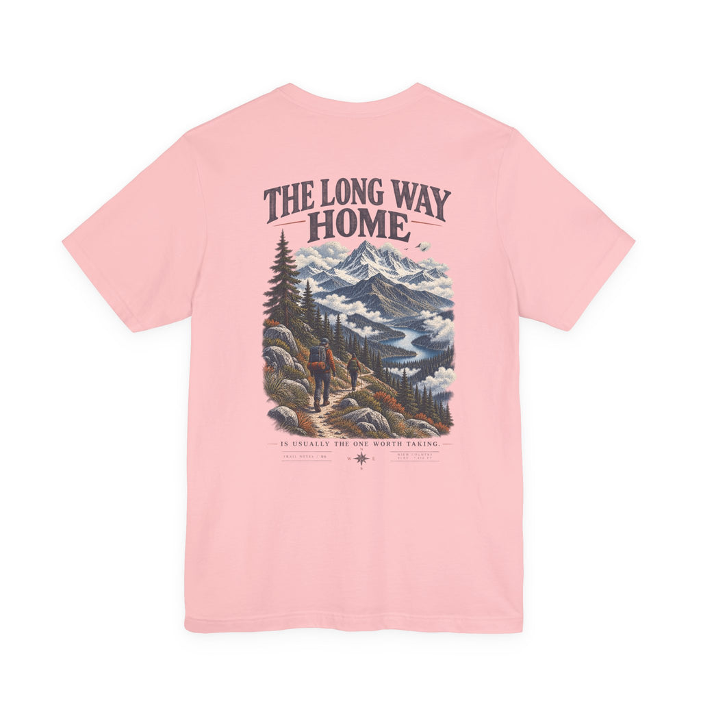 Take The Long Way T‑Shirt — Scenic Hiking Adventure Tee ("Take the Long Way" / "The Long Way Home")