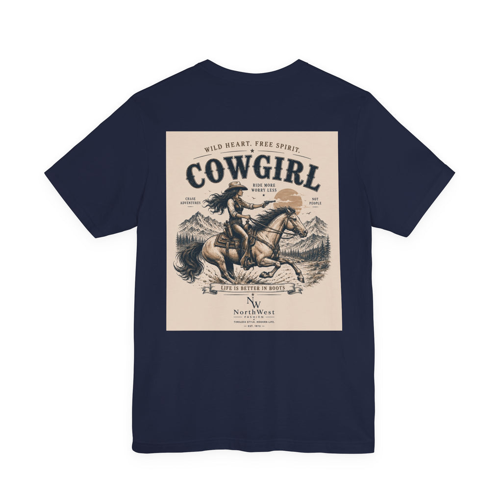 Cowgirl Riding Adventure Tee – Western Horseback Graphic T-Shirt