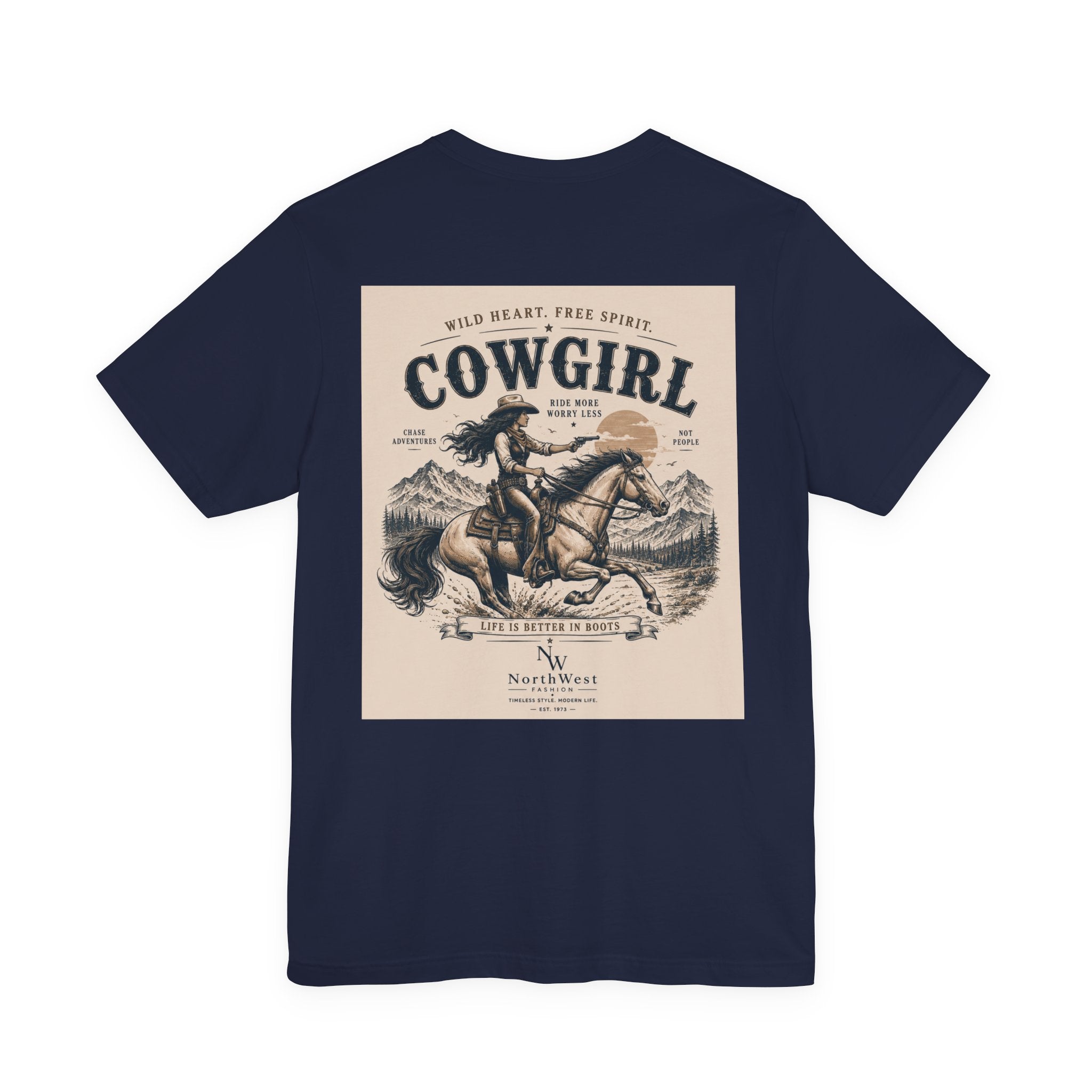 Cowgirl Riding Adventure Tee – Western Horseback Graphic T-Shirt