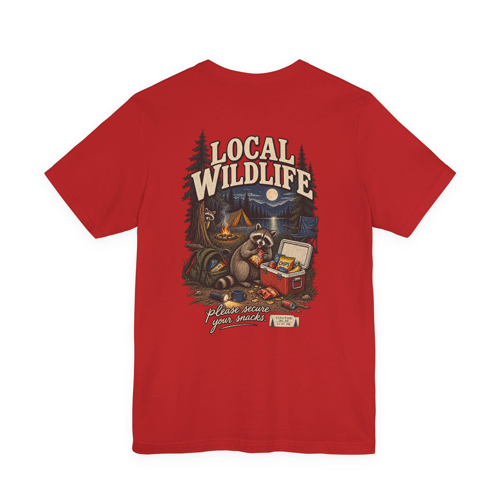 Local Wildlife Raccoon Camping Tee