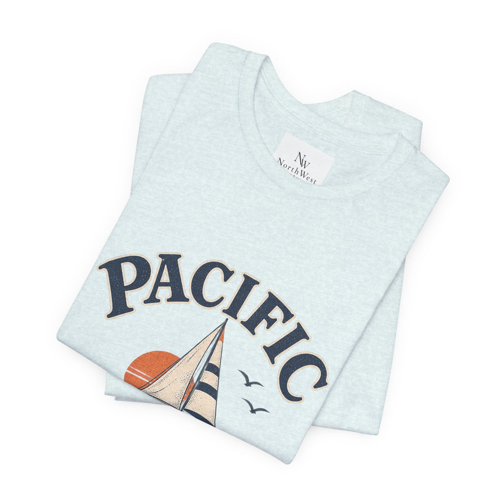 Pacific Social Sailboat Tee — Vintage Sunset Beach T-Shirt