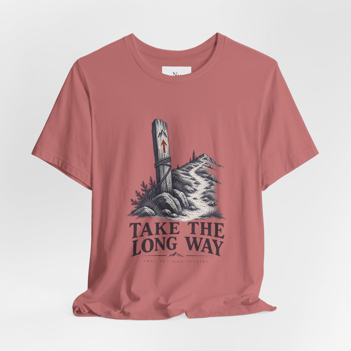 Take The Long Way T‑Shirt — Scenic Hiking Adventure Tee ("Take the Long Way" / "The Long Way Home")