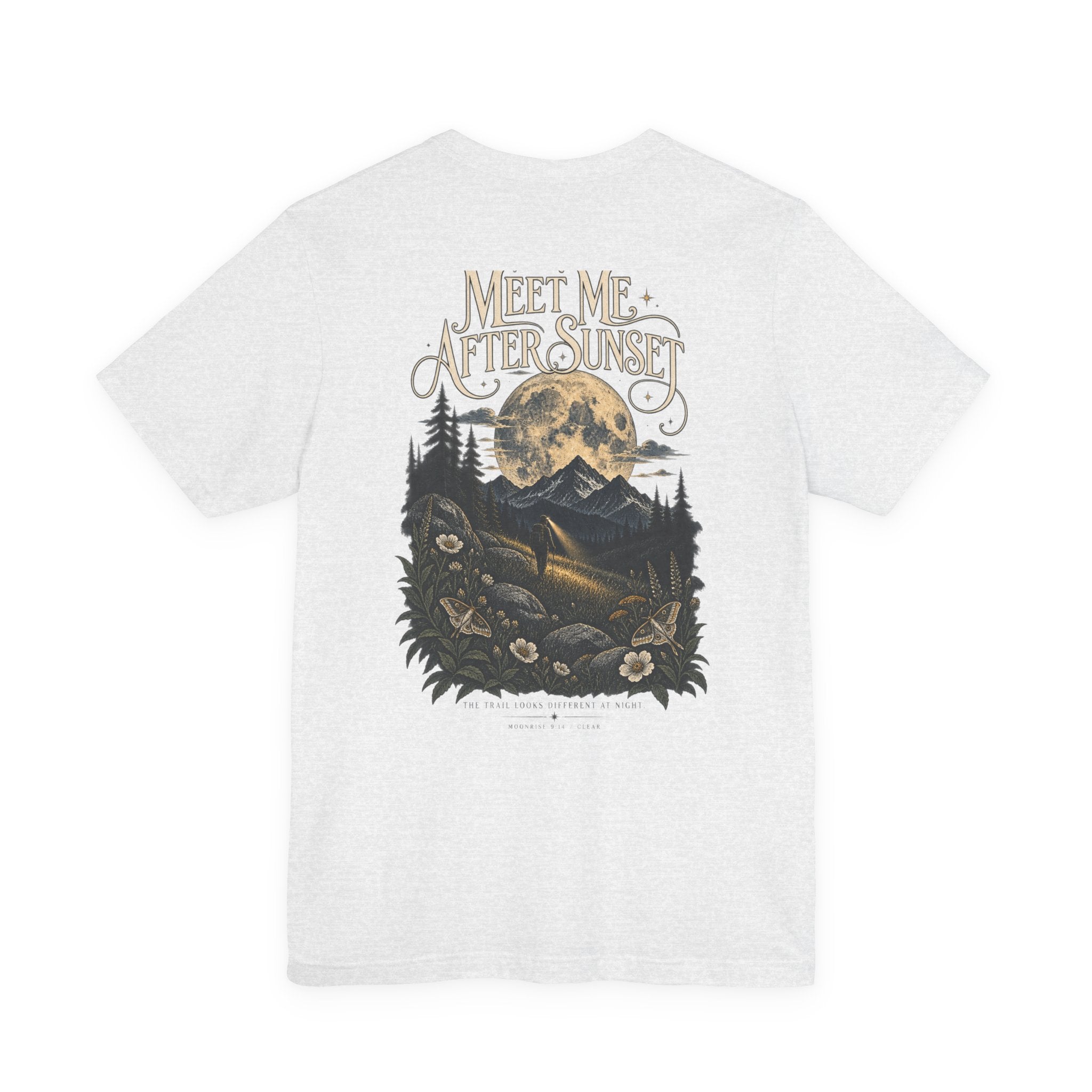 Meet Me After Sunset Tee — Vintage Moth & Moon Graphic T-Shirt