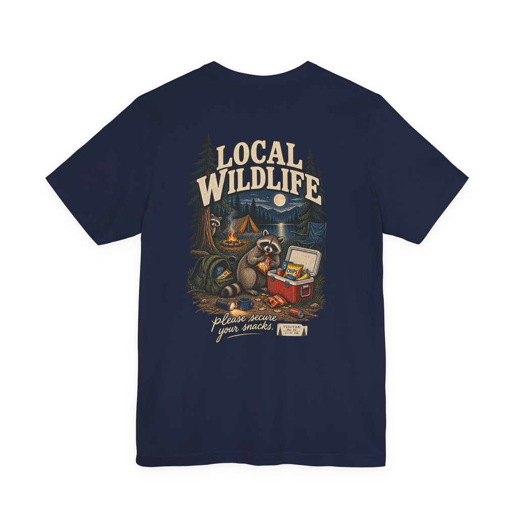 Local Wildlife Raccoon Camping Tee