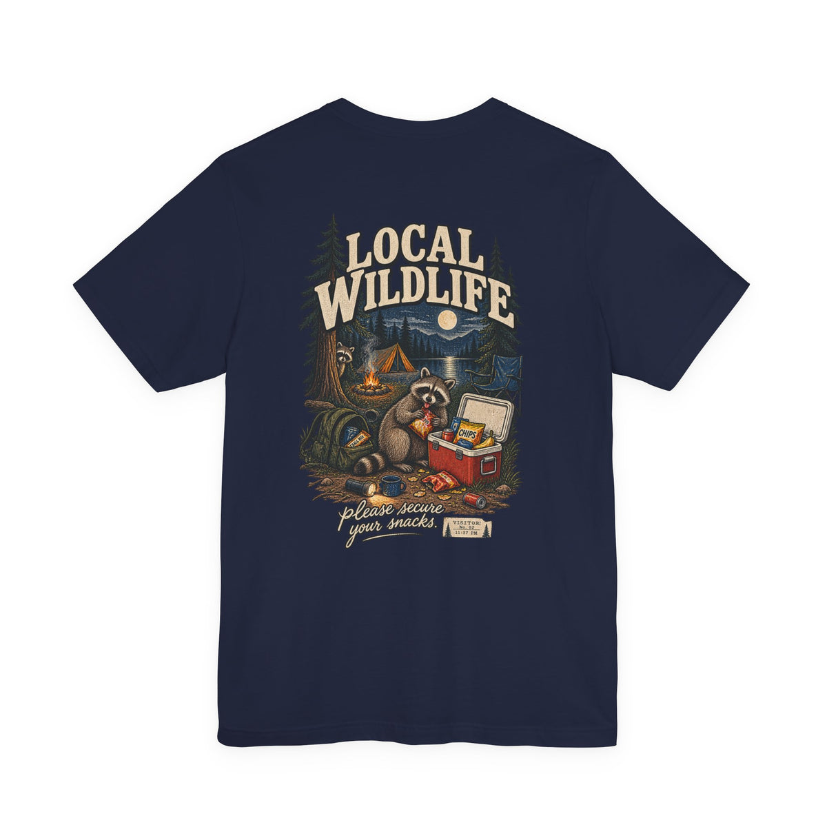 Local Wildlife Raccoon Camping Tee