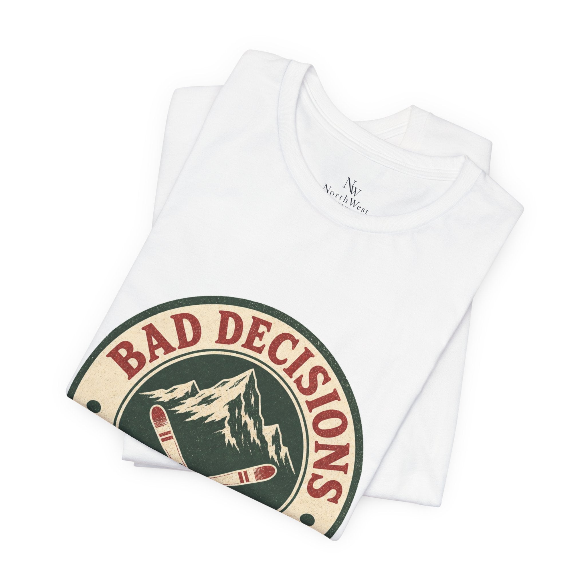 Bad Decisions Ski Club T-Shirt — Retro Skiing Graphic Tee
