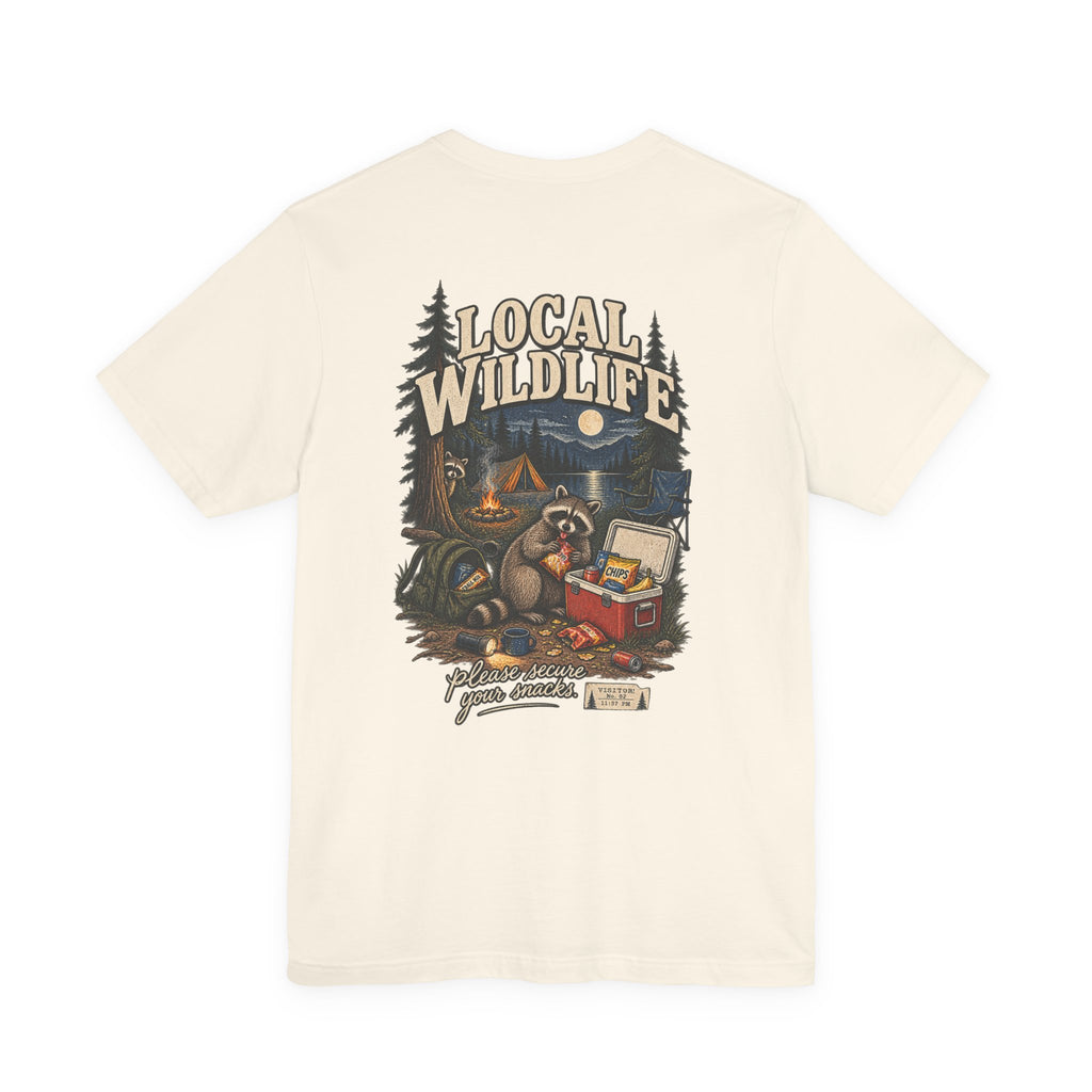 Local Wildlife Raccoon Camping Tee
