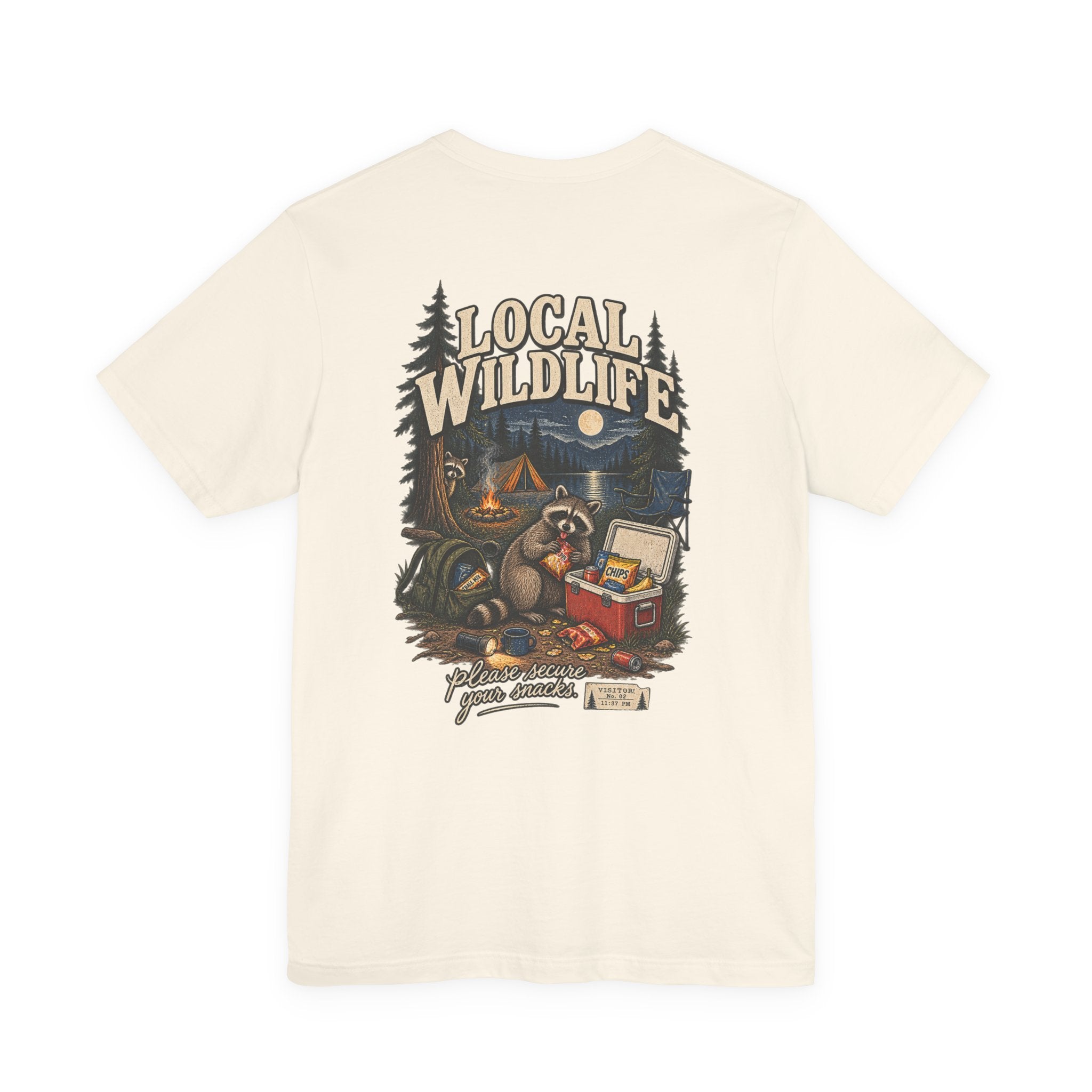 Local Wildlife Raccoon Camping Tee