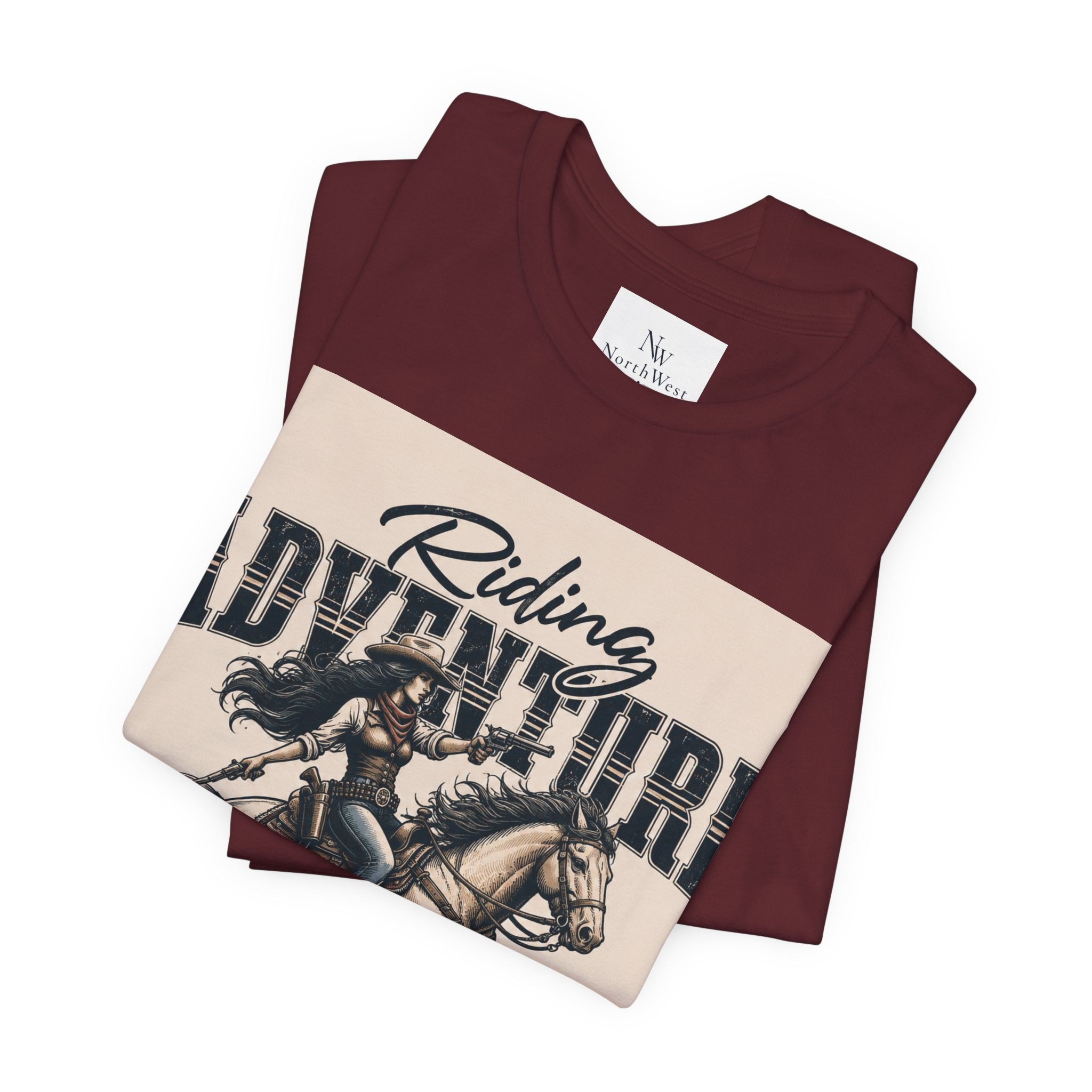 Cowgirl Riding Adventure Tee – Western Horseback Graphic T-Shirt