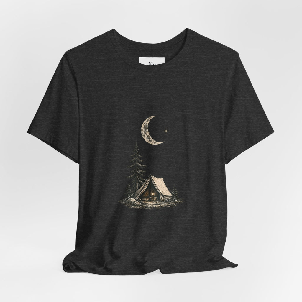 Campfire Adventure T-Shirt — “This Must Be The Place” Scenic Camping Tee