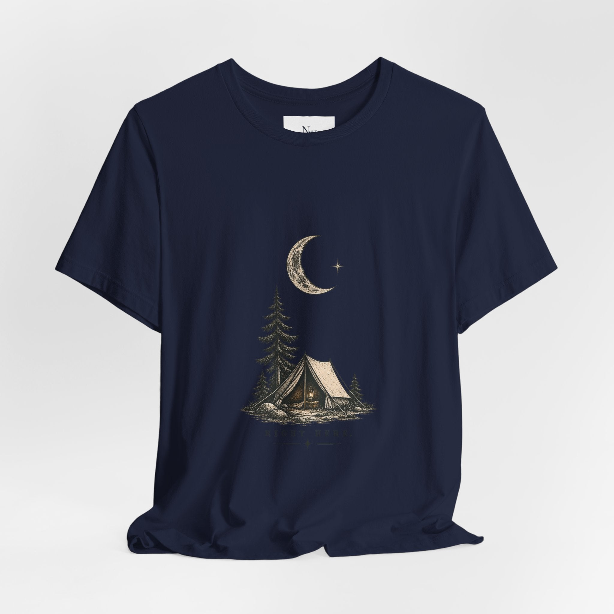Campfire Adventure T-Shirt — “This Must Be The Place” Scenic Camping Tee