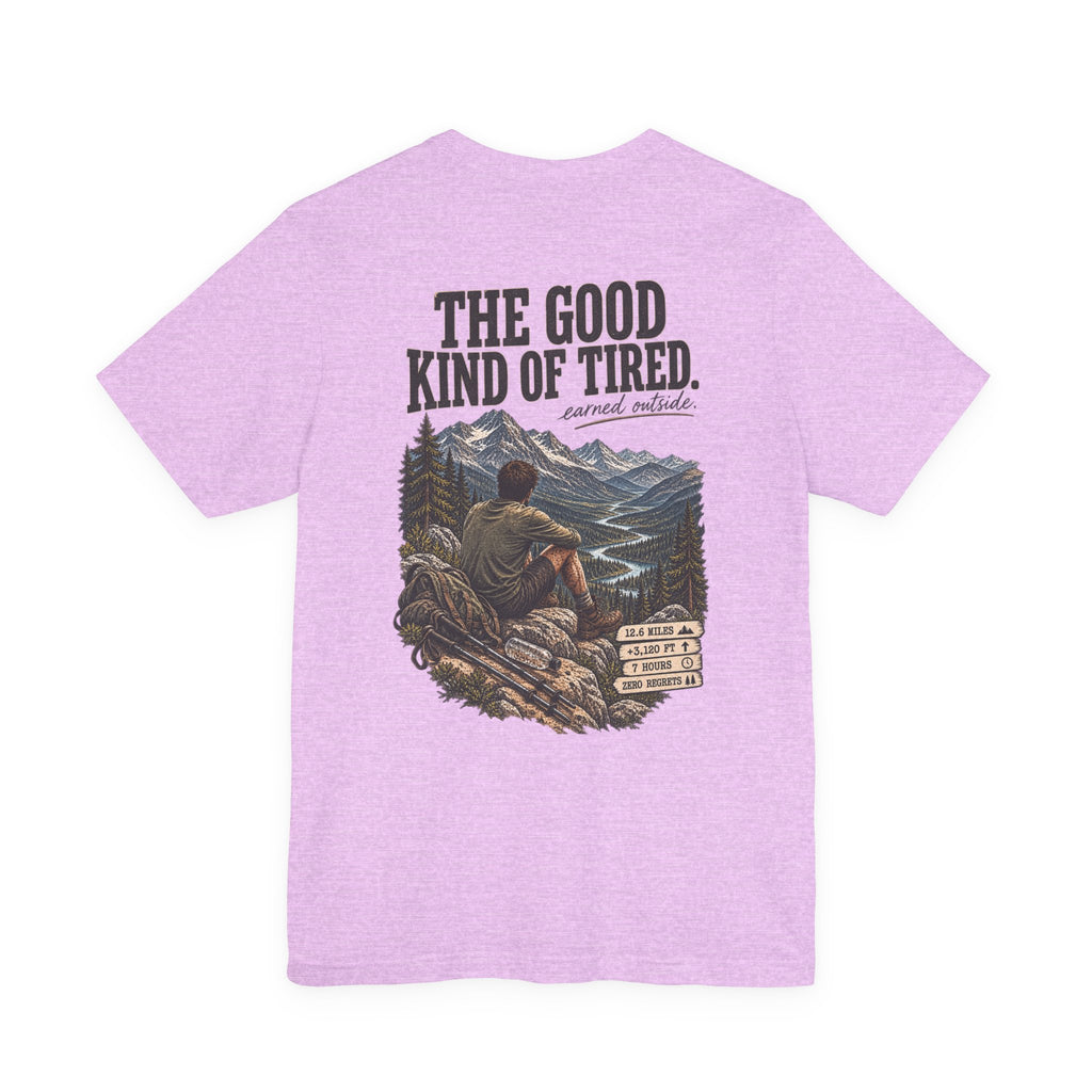 Hiking T-Shirt — “The Good Kind of Tired” 12.6 mi Adventure Tee