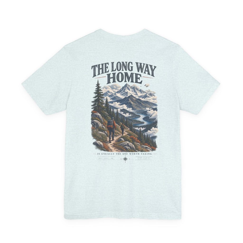 Take The Long Way T‑Shirt — Scenic Hiking Adventure Tee ("Take the Long Way" / "The Long Way Home")