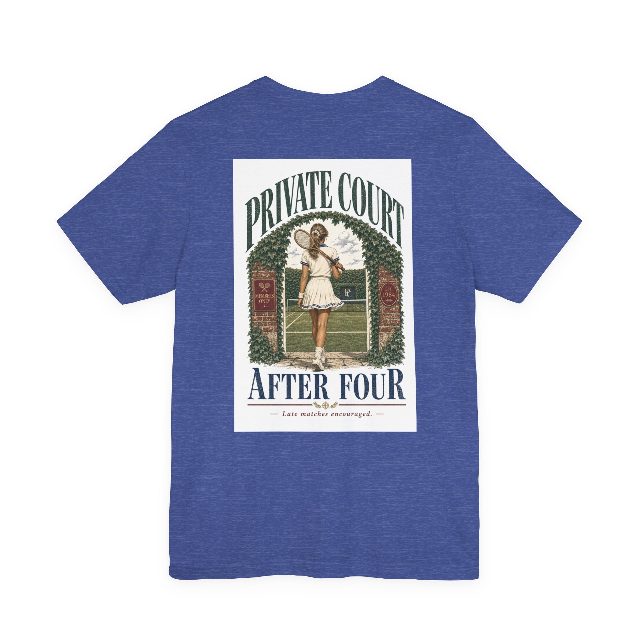 Private Court Tennis Tee — "After Four" Vintage Tennis Graphic T‑Shirt